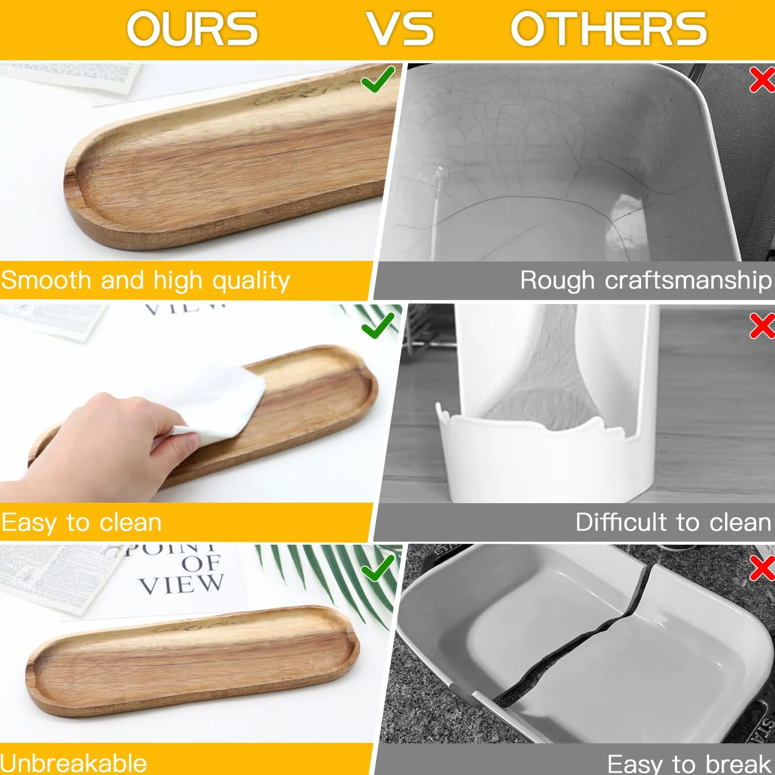 KASURE Repose-Cuillère en Bois Support Naturel pour Ustensiles de Cuisine Spatules Cuillères Couverts