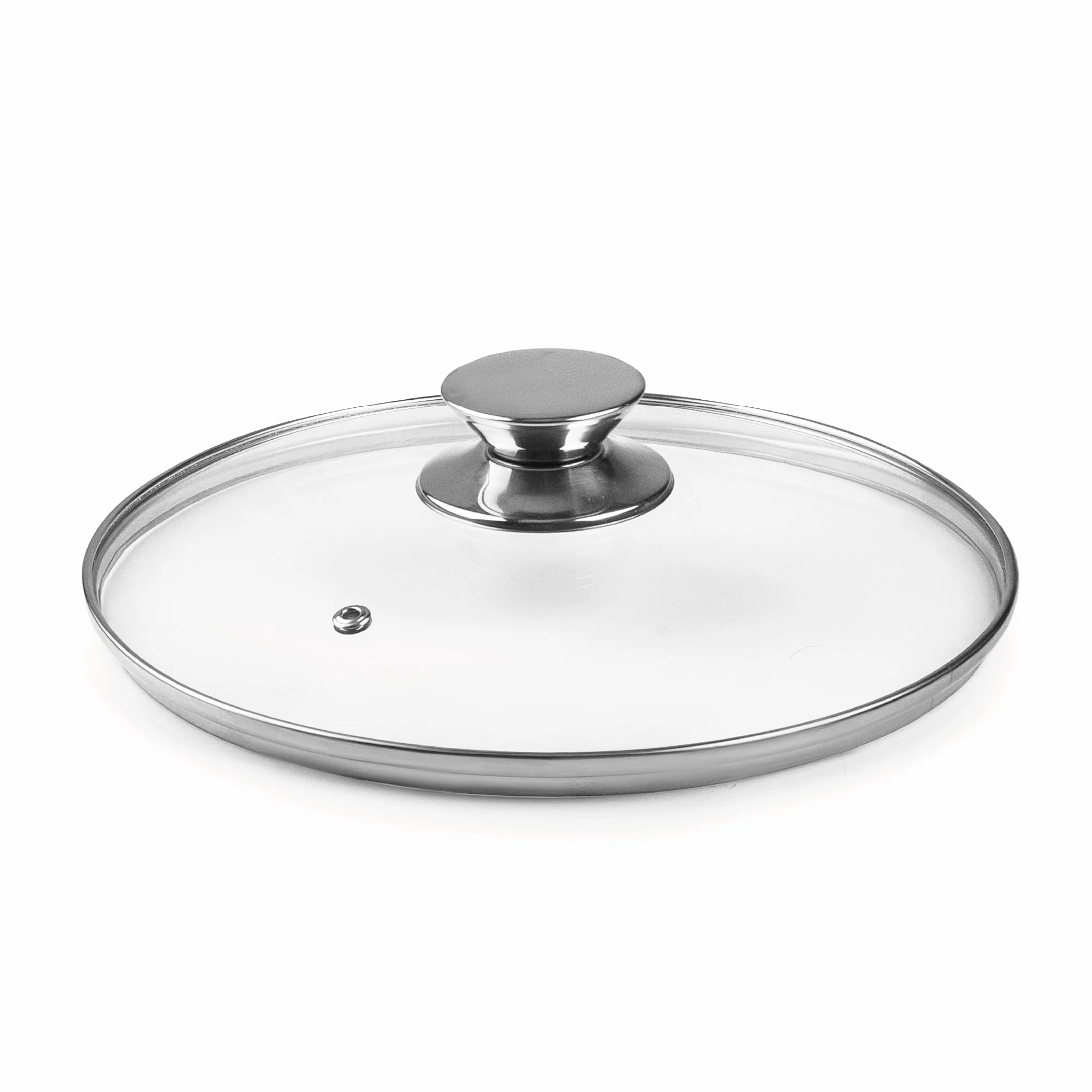 Couvercle en Verre 28 cm Poignée Acier Inoxydable Ibili