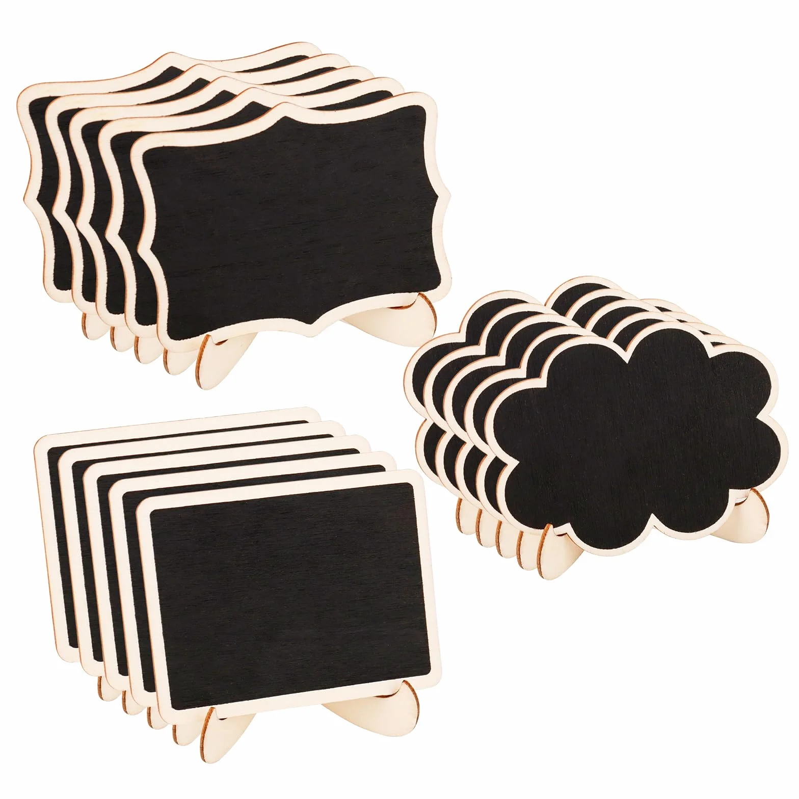 Tableau Noir en Bois avec Support 15 Pièces pour Mariage Buffet