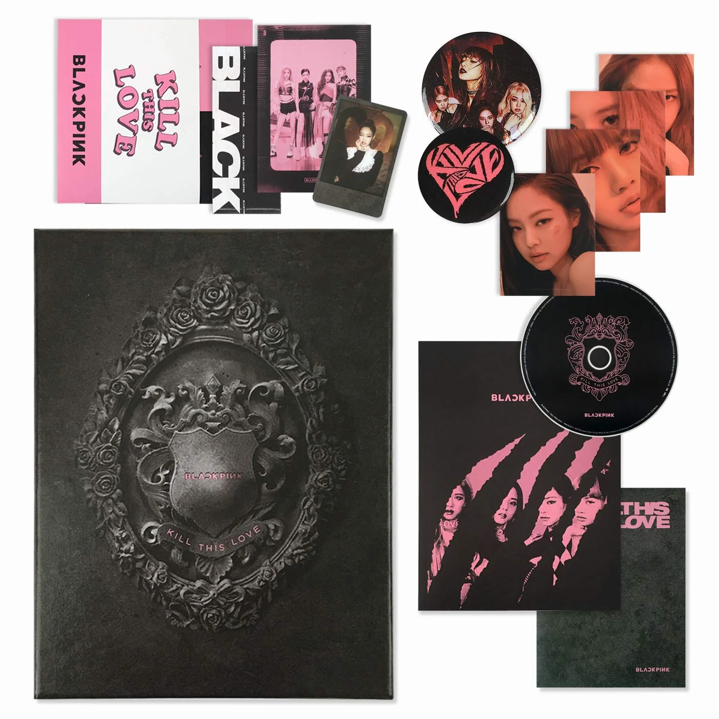 BLACKPINK Kill This Love BLACK Ver. 2nd Mini Album CD Photobook Set