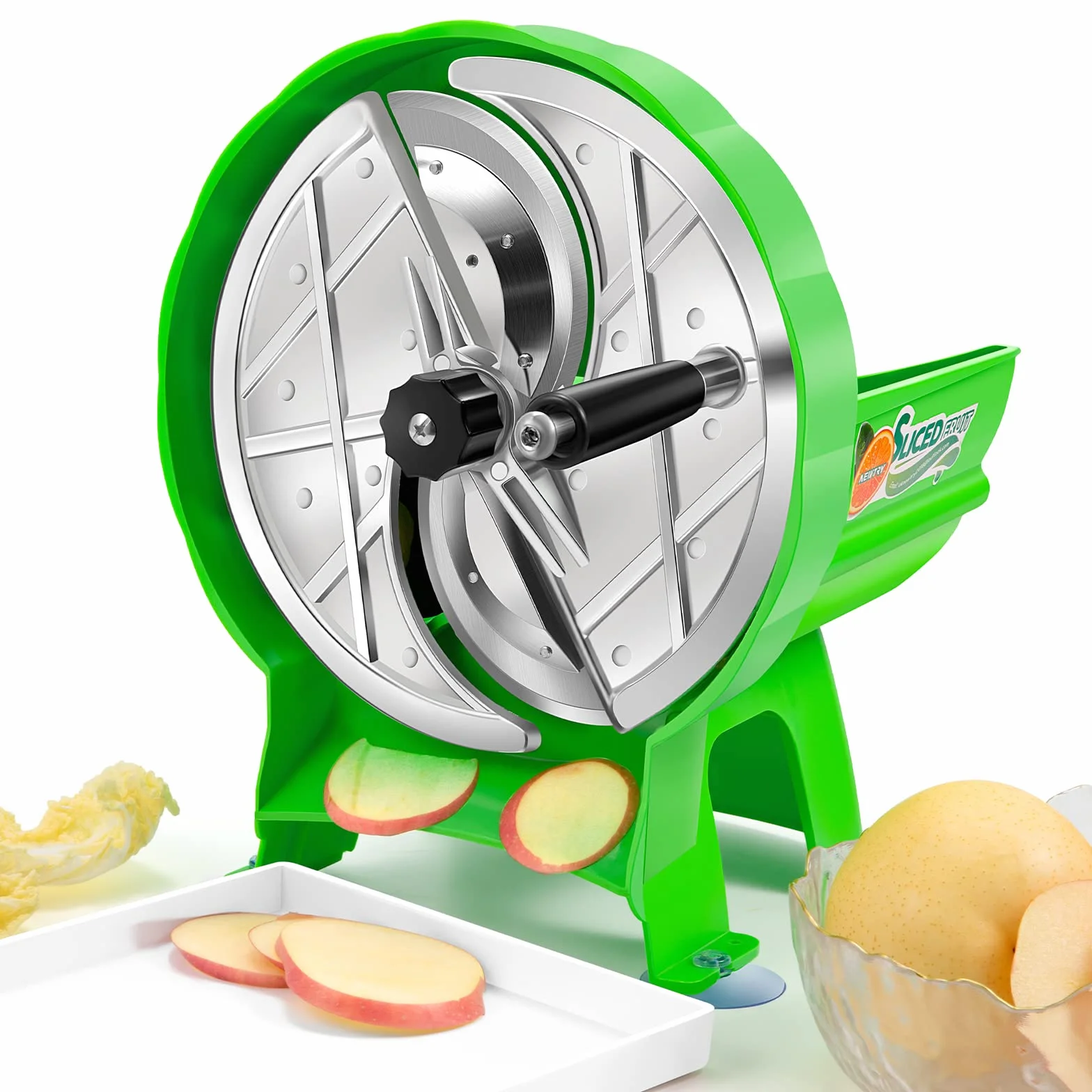 NEWTRY Trancheuse de fruits et légumes manuelle 0.8-9mm ajustable