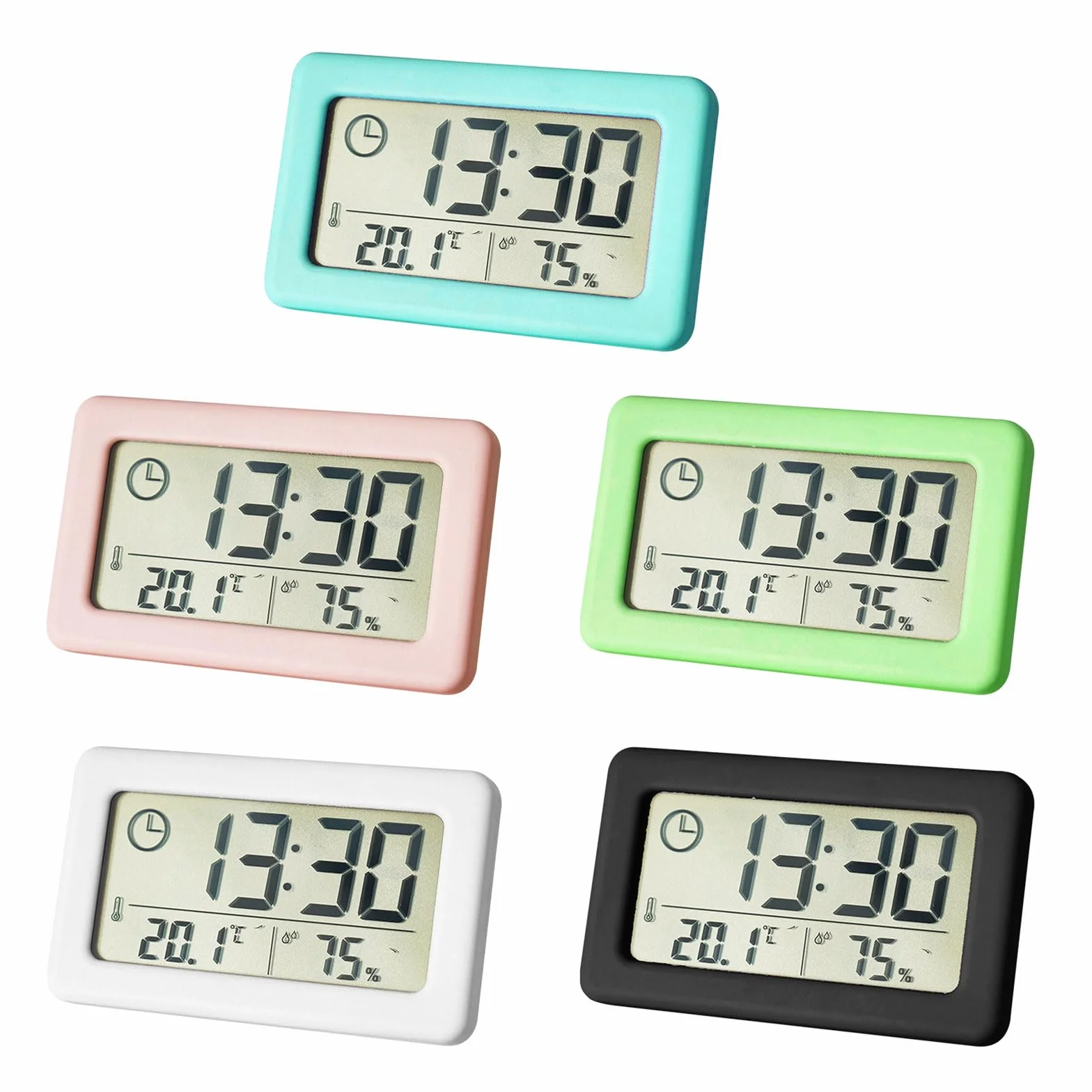 Horloge numérique fine température humidité décoration maison