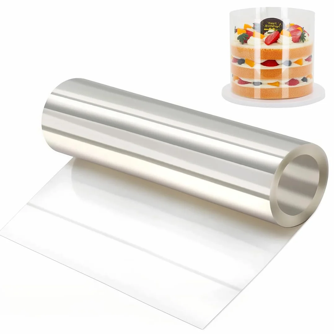 Rhodoid Patisserie Rouleaux Transparent 20cm x 10m Feuille Acétate Réutilisable pour Gâteaux