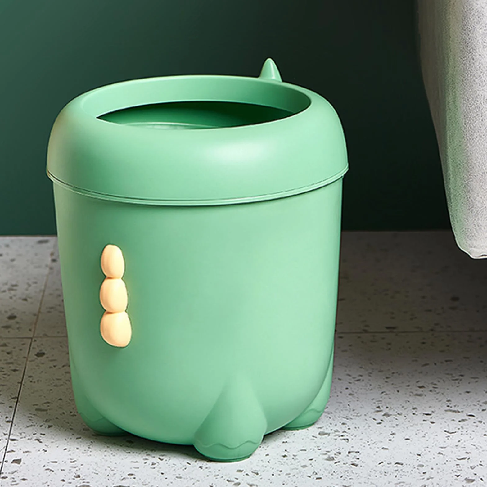 Poubelle Mignonne Conteneur Dinosaure Portable Design Ouvert Bureau Cuisine Salon