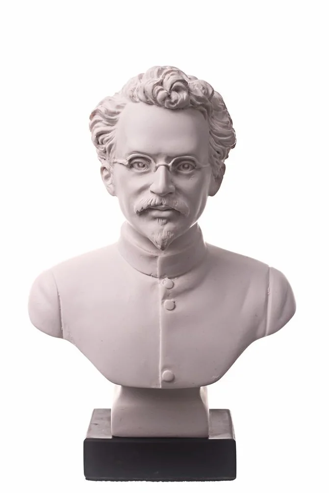 Statue Buste en marbre soviétique Russe URSS Leon Trotsky 16 cm