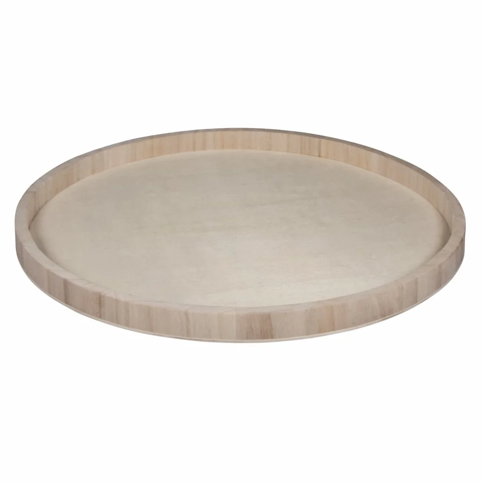 Rayher plateau en bois tablette ronde 40 x 40 x 2,6 cm 40 cm ø beige