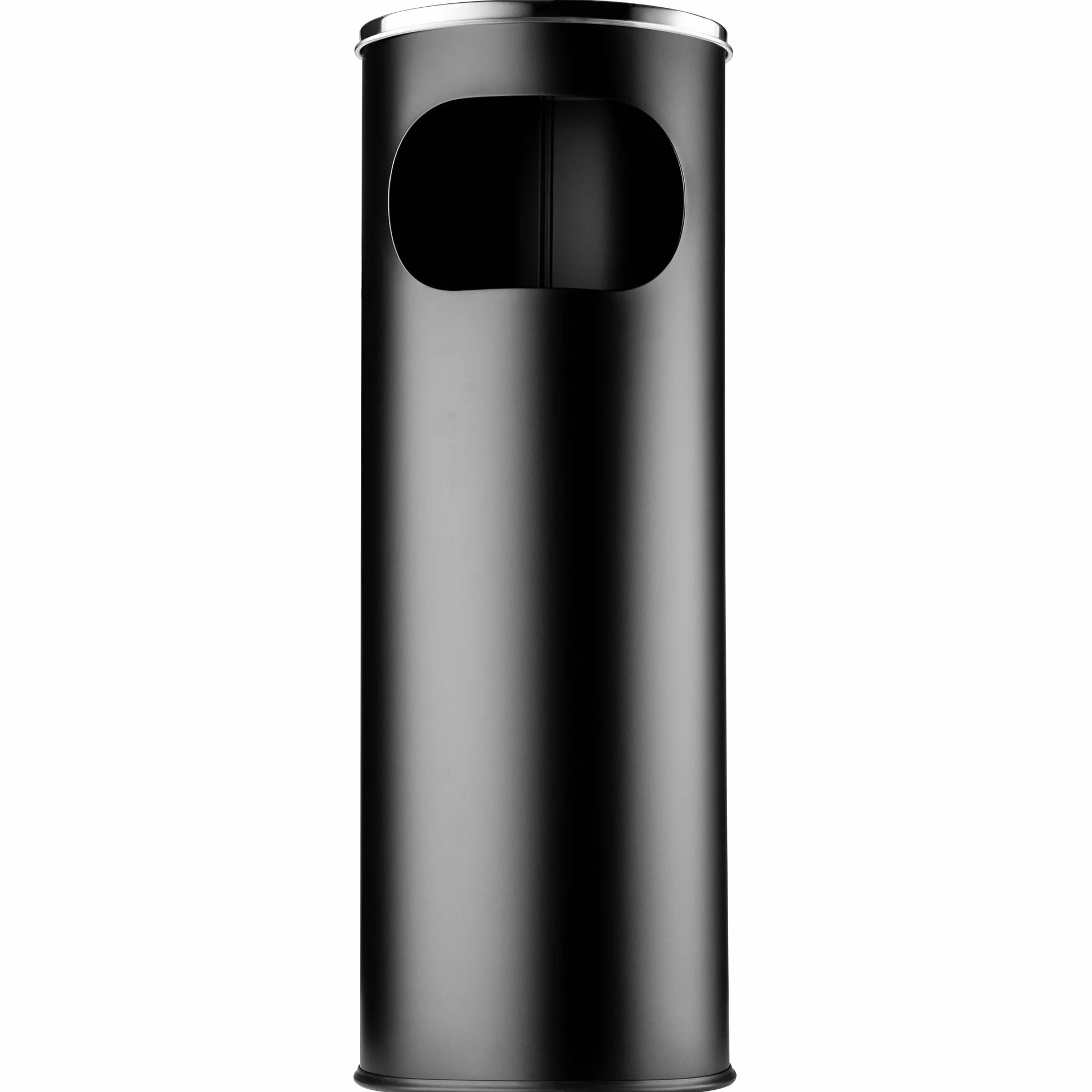 KADAX Cendrier sur Pied Acier Inoxydable Poubelle 18 l Couvercle Noir 20 x 20 x 58 cm