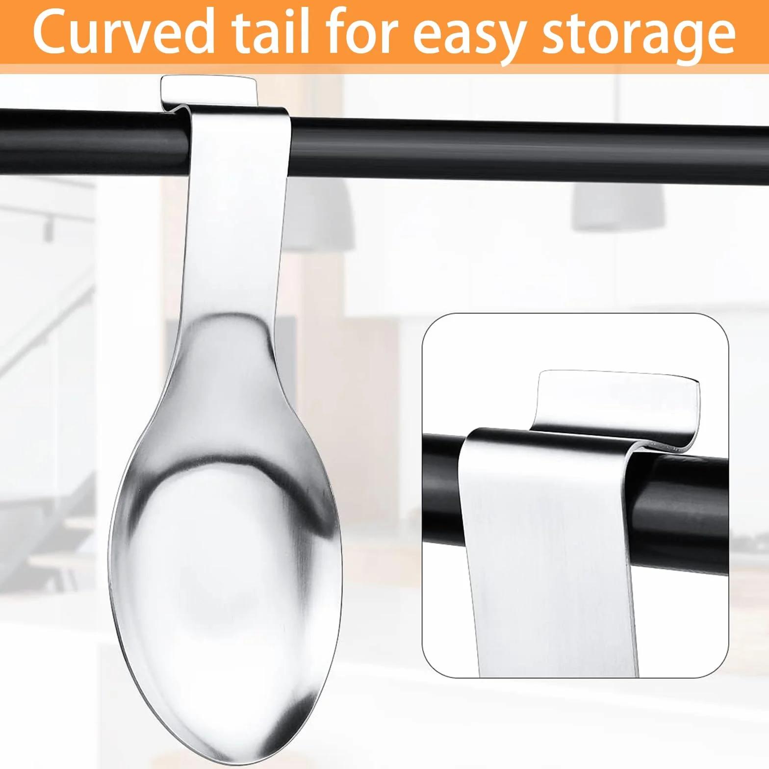 Repose Cuillère En Acier Inoxydable Multifonction, Porte-Cuillère Pour Cuisinière, Repose Cuillère à Chaleur De Cuisine, Argenté