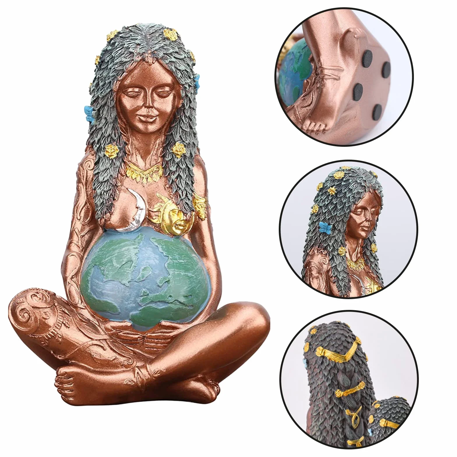 Déesse De Gaia Art Mère Terre Statue Décor Extérieur Figurine Cadeau Maman