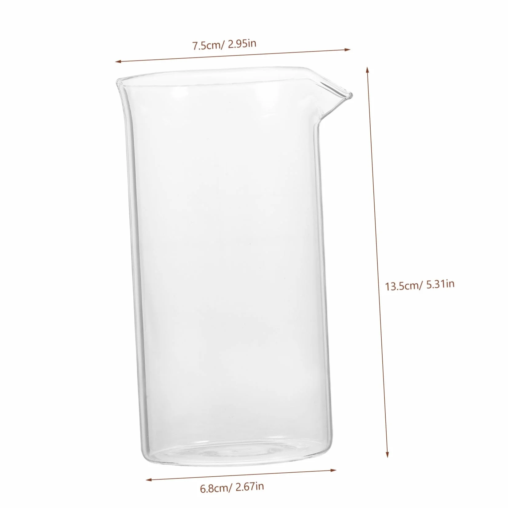VOSAREA Tasse de Rechange pour Cafetière à Piston 350ml en Verre Bec Verseur
