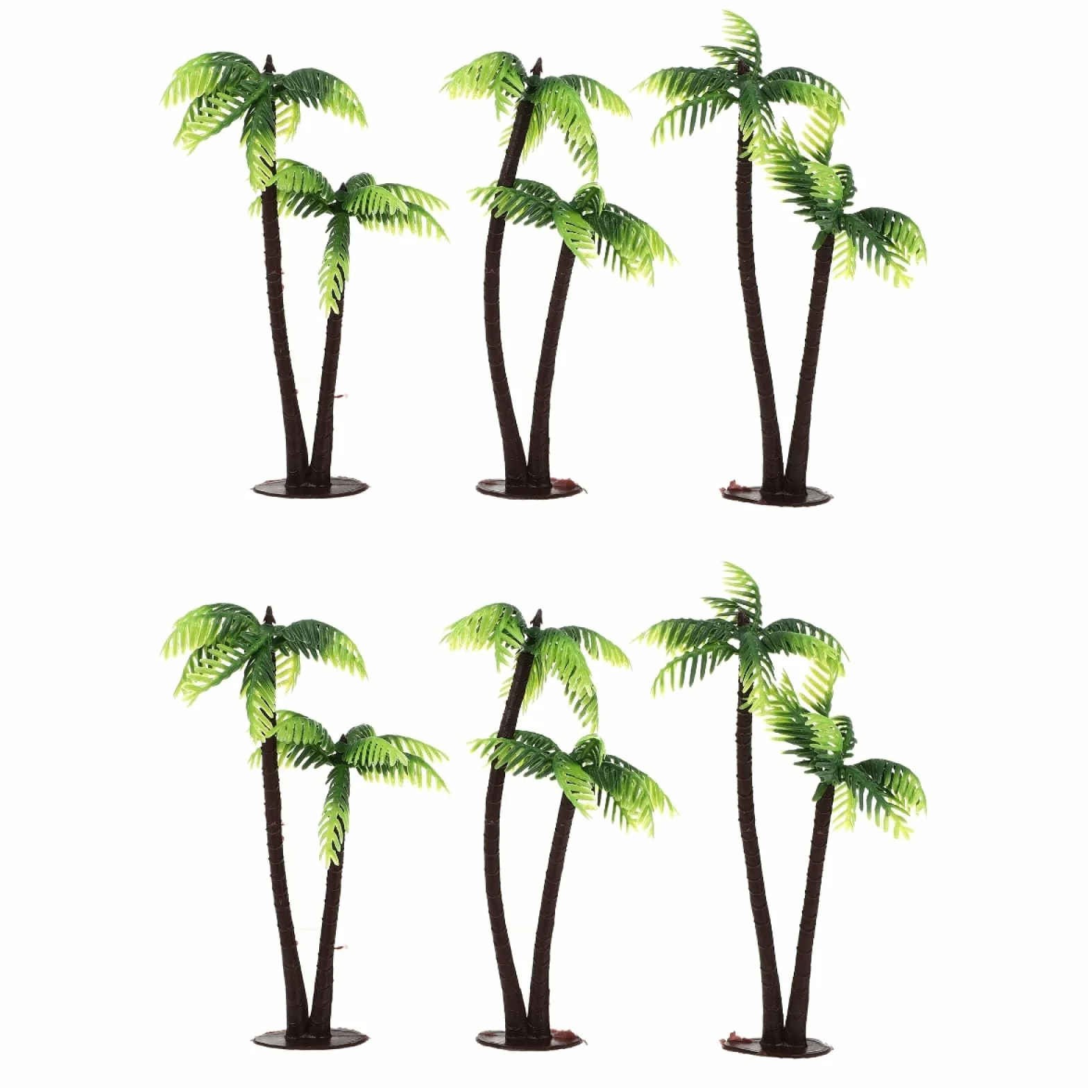 Mini Arbres Tropicaux Palmiers Artificiels pour Aquarium Décoration de Gâteau Diorama 6 Pcs