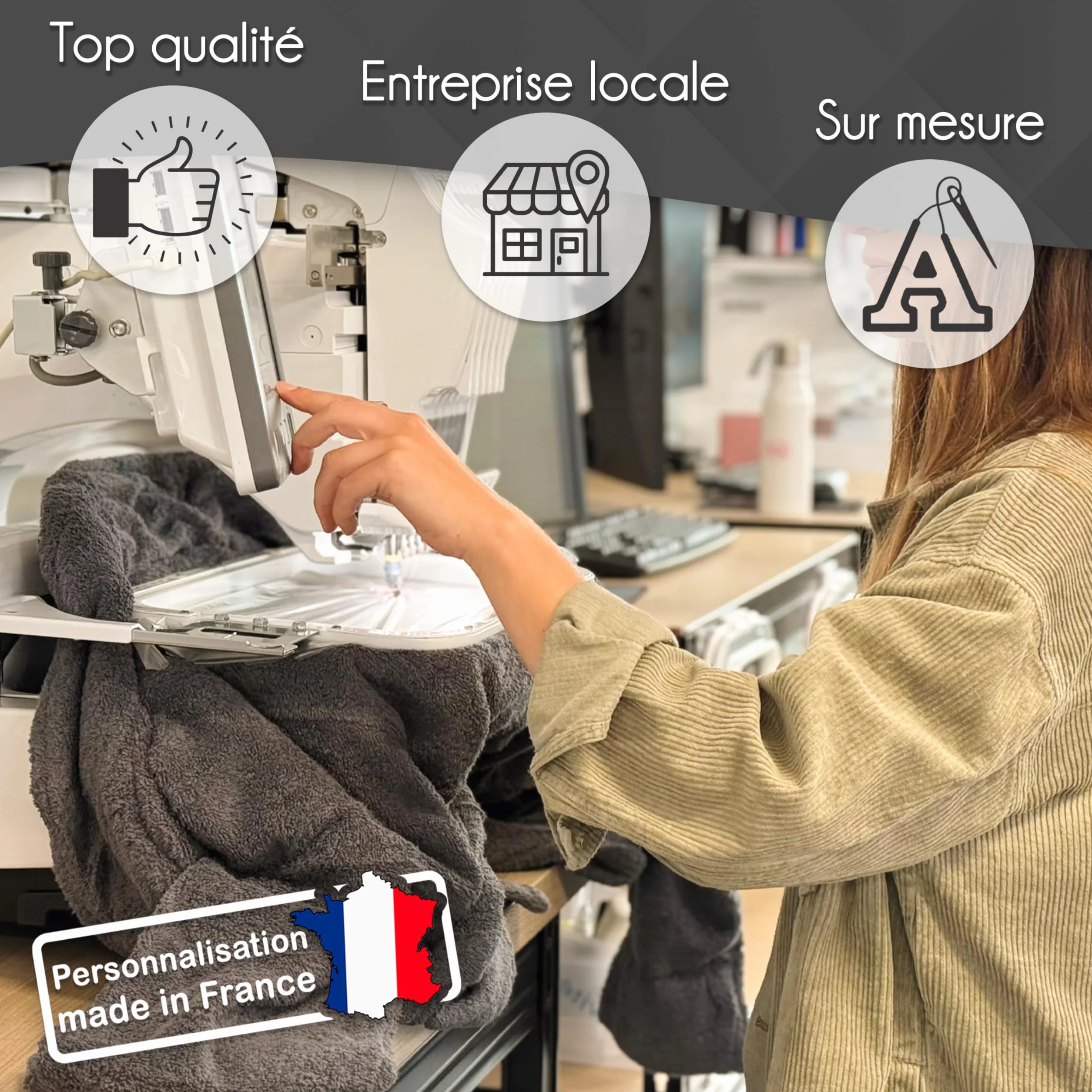 Serviette personnalisée 100% Coton Prénom brodé Drap de Bain Douche 70x130cm Bleu Nuit Cadeau Noël Anniversaire