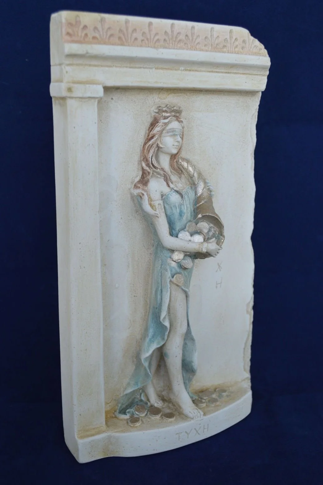 Estía Creations Déesse Tyché Déesse de Chance Et Fortune Sculpture Fille d'Aphrodite