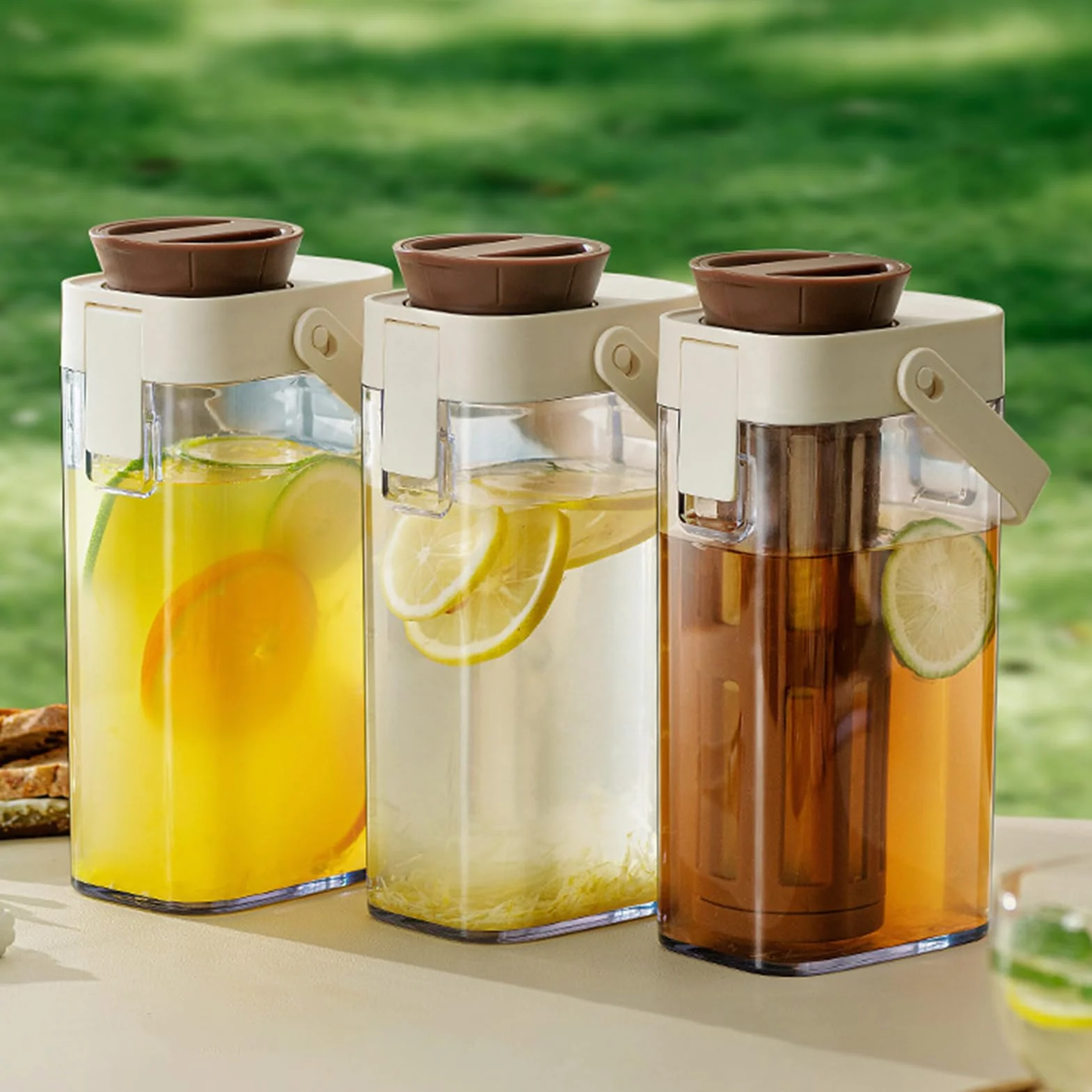 Cold Brew Cafetière à piston 1L pour thé glacé, limonade et boissons aux fruits
