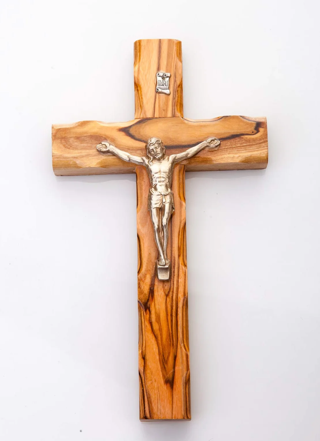 Crucifix en bois d'olivier de 12,7 cm de Bethléem