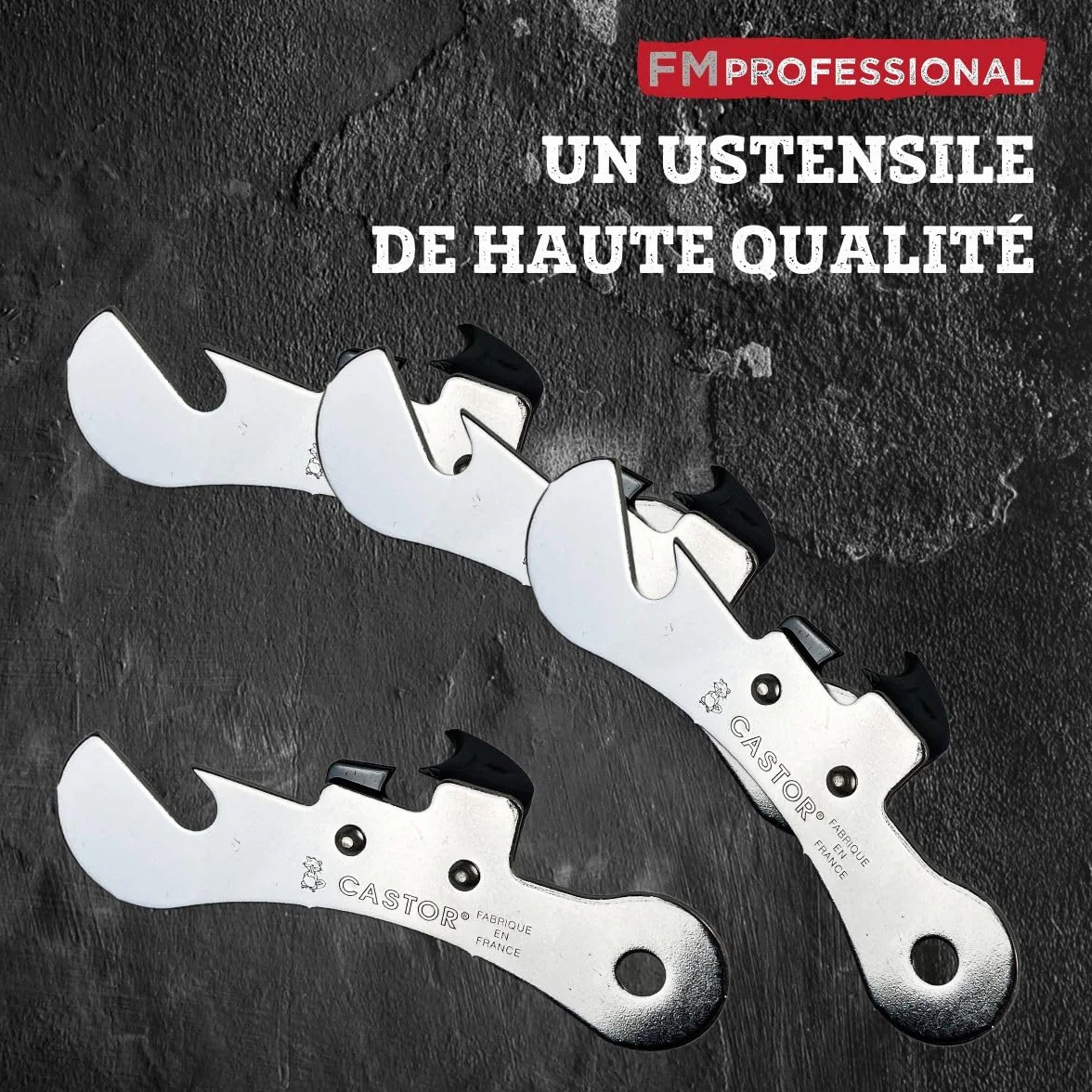 Fackelmann FM Professional Ouvre boite manuel, Acier inoxydable, 9,5 cm x 3 cm