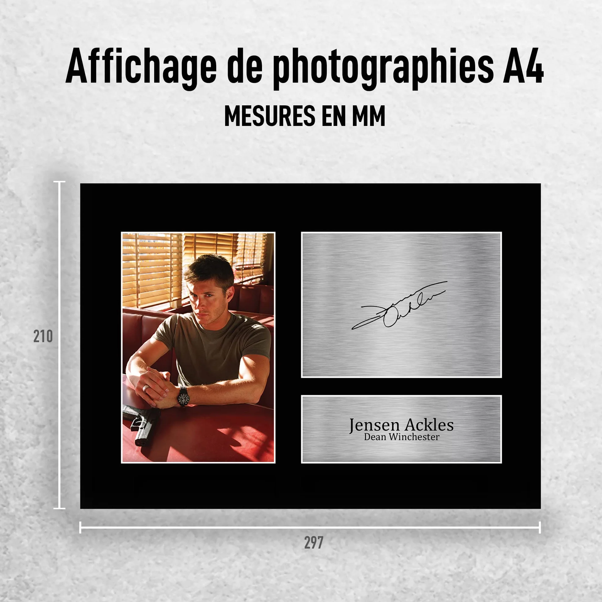 A4 Supernatural Jensen Ackles Cadeaux Imprimé Signé Autographe Photo