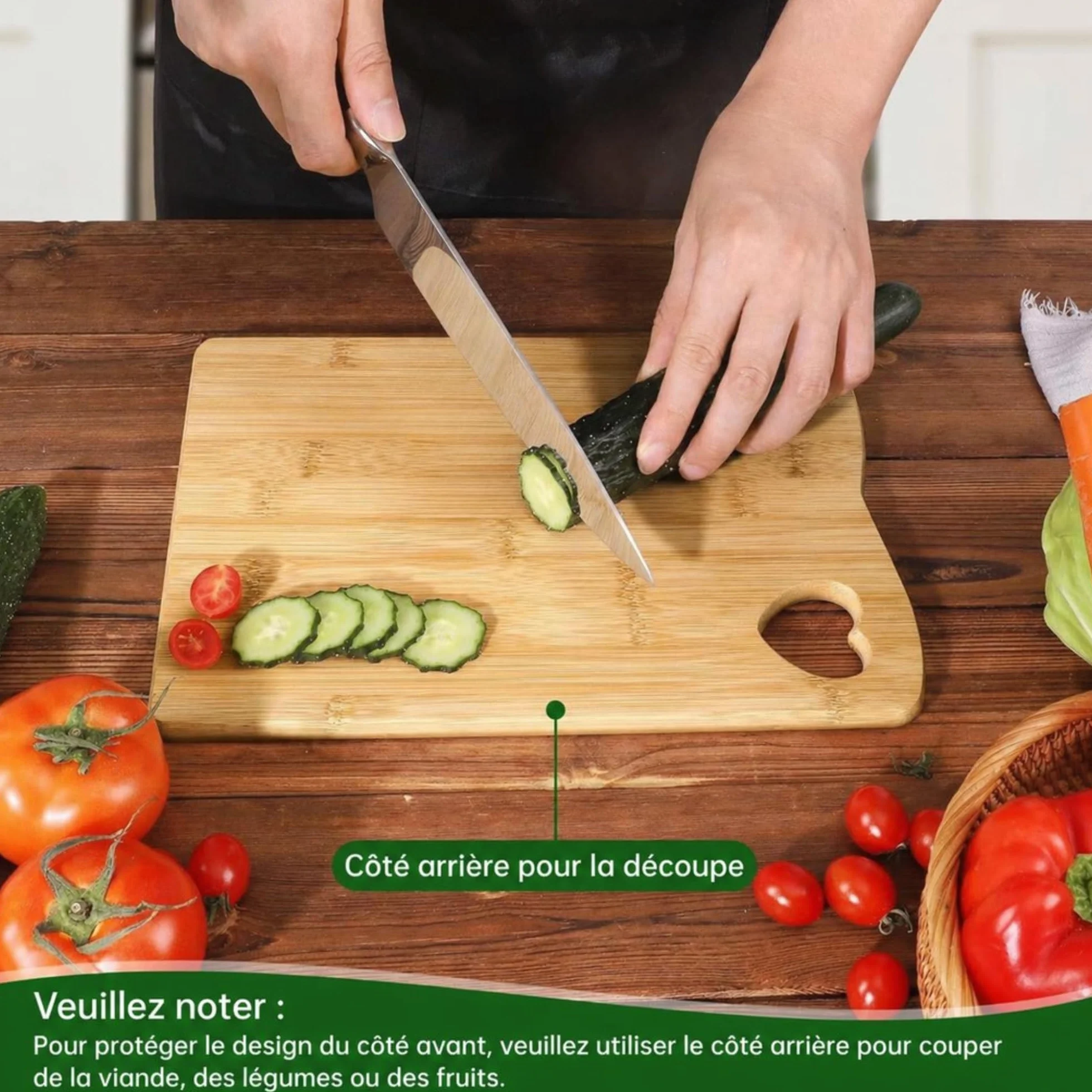 Cadeau Papa Planche à Découper en Bambou, Cadeaux Fête des Pères