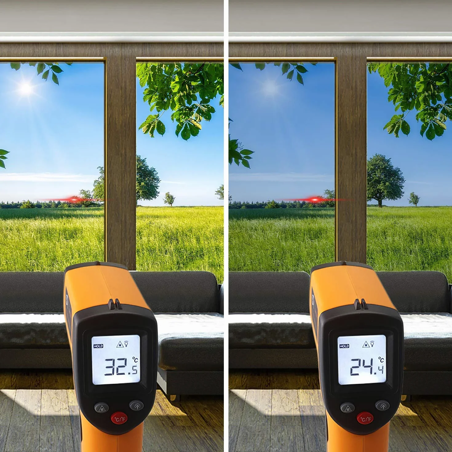 DIMEXACT Film Solaire pour Double Vitrage Alu Clair 152 cm x 1 m Rouleau