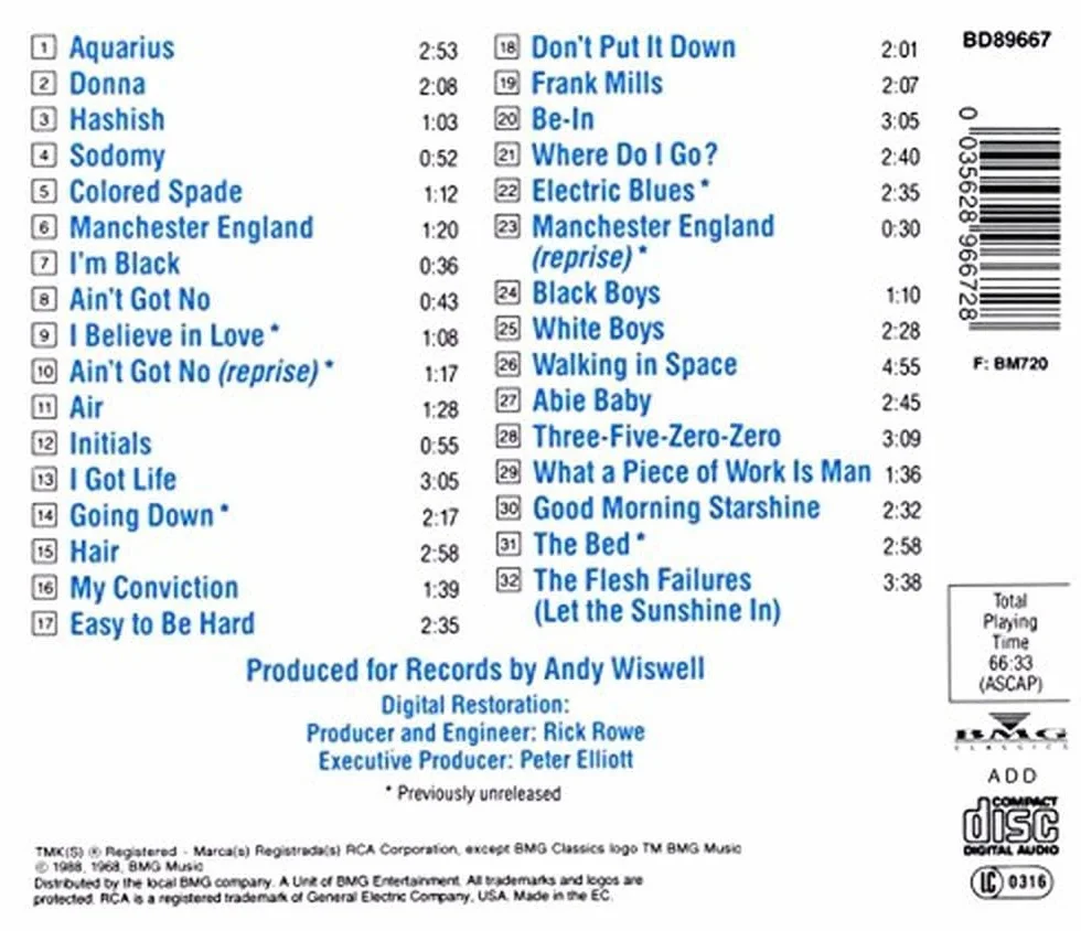 Hair The Original Broadway Cast Recording