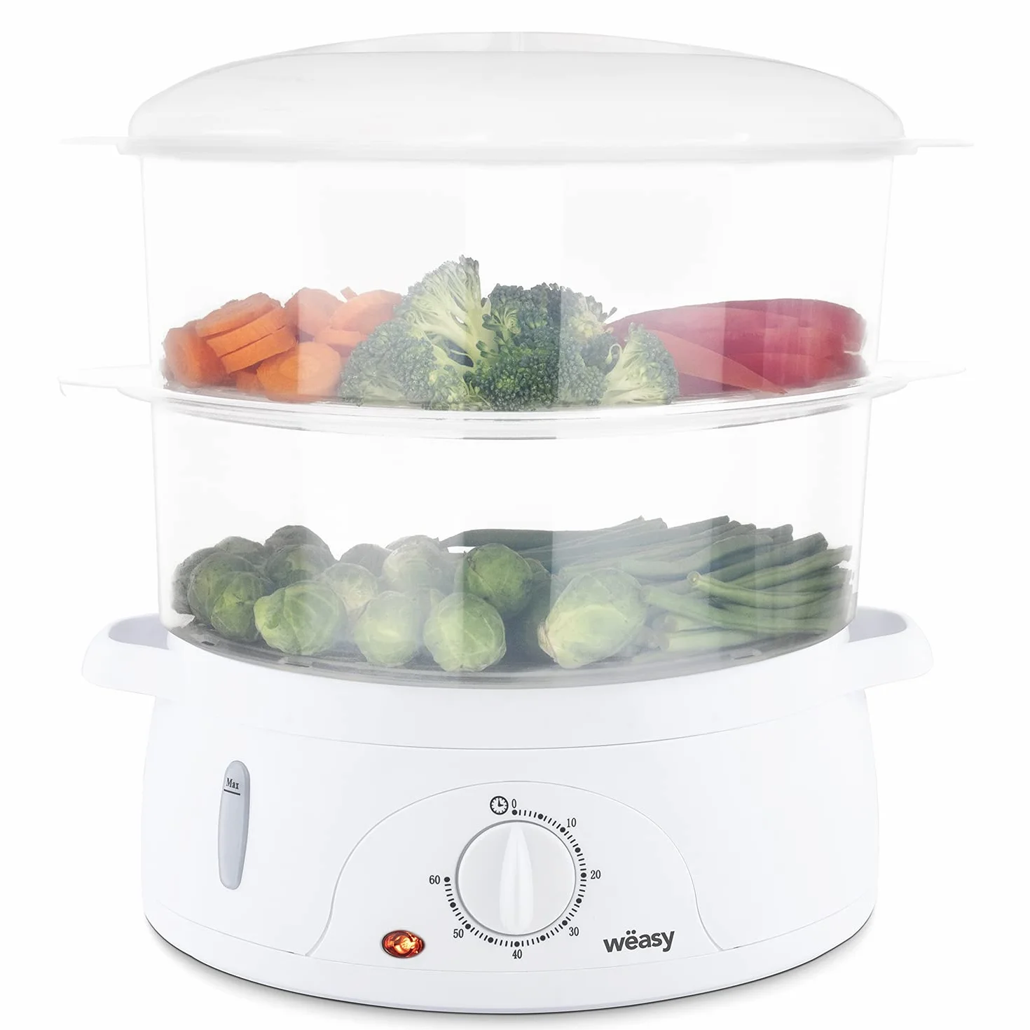 Cuiseur Vapeur Électrique VEGE8 Multifonction 9L 3 Niveaux Amovibles Minuteur 60min