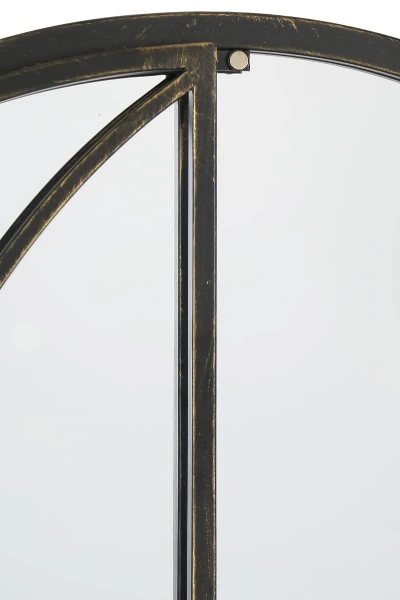 Grand Miroir Rustique en métal pour fenêtre de Jardin 140 cm x 75 cm