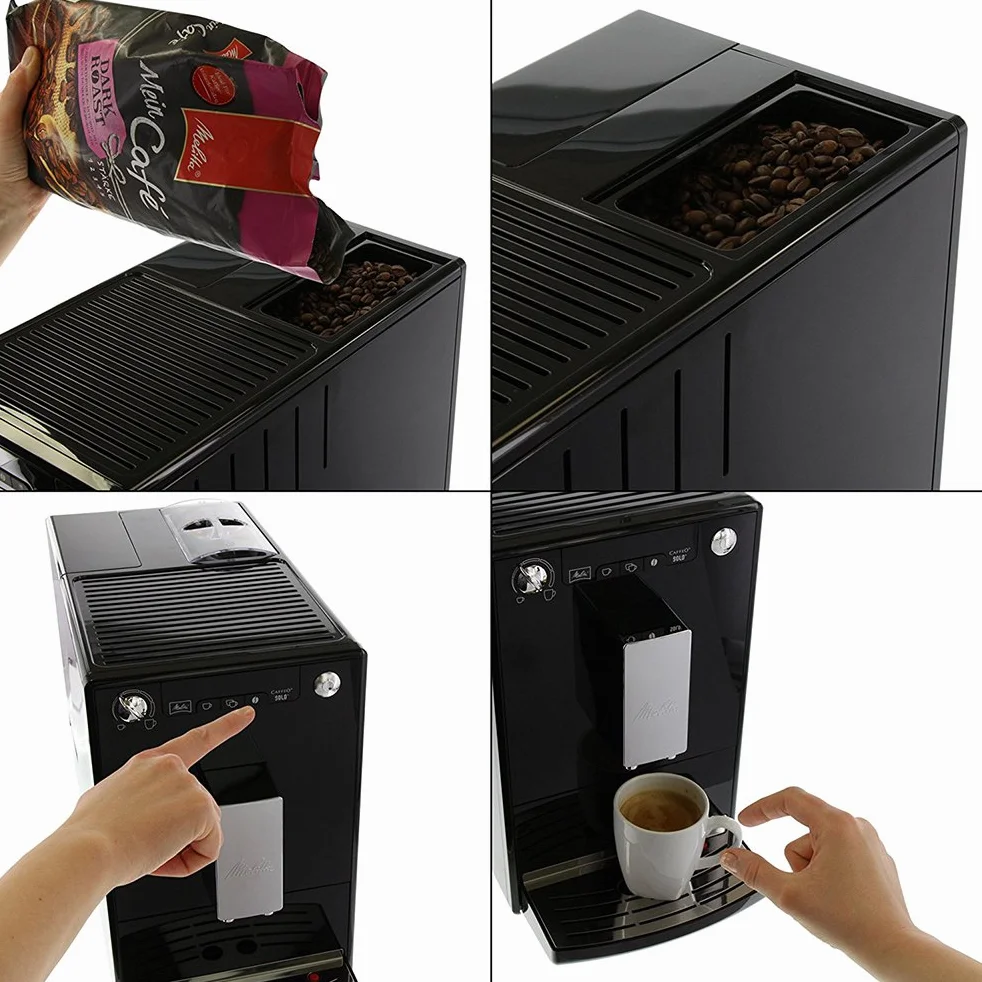Melitta Caffeo Solo E950-101 Cafetière super automatique 15 bars expresso noir reconditionné