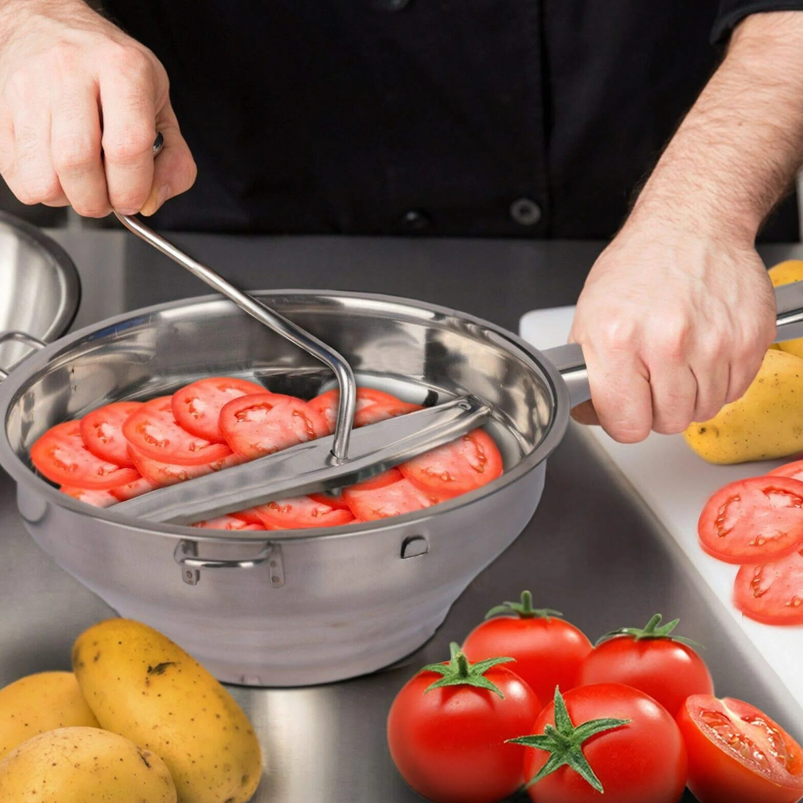 Moulin à aliments en acier inoxydable avec 3 disques de broyage