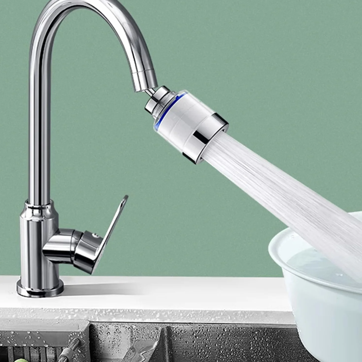 HASLED Pièces Élément de Filtre a Eau Robinet Anti Calcaire en Coton PP pour Cuisine Salle de Bain