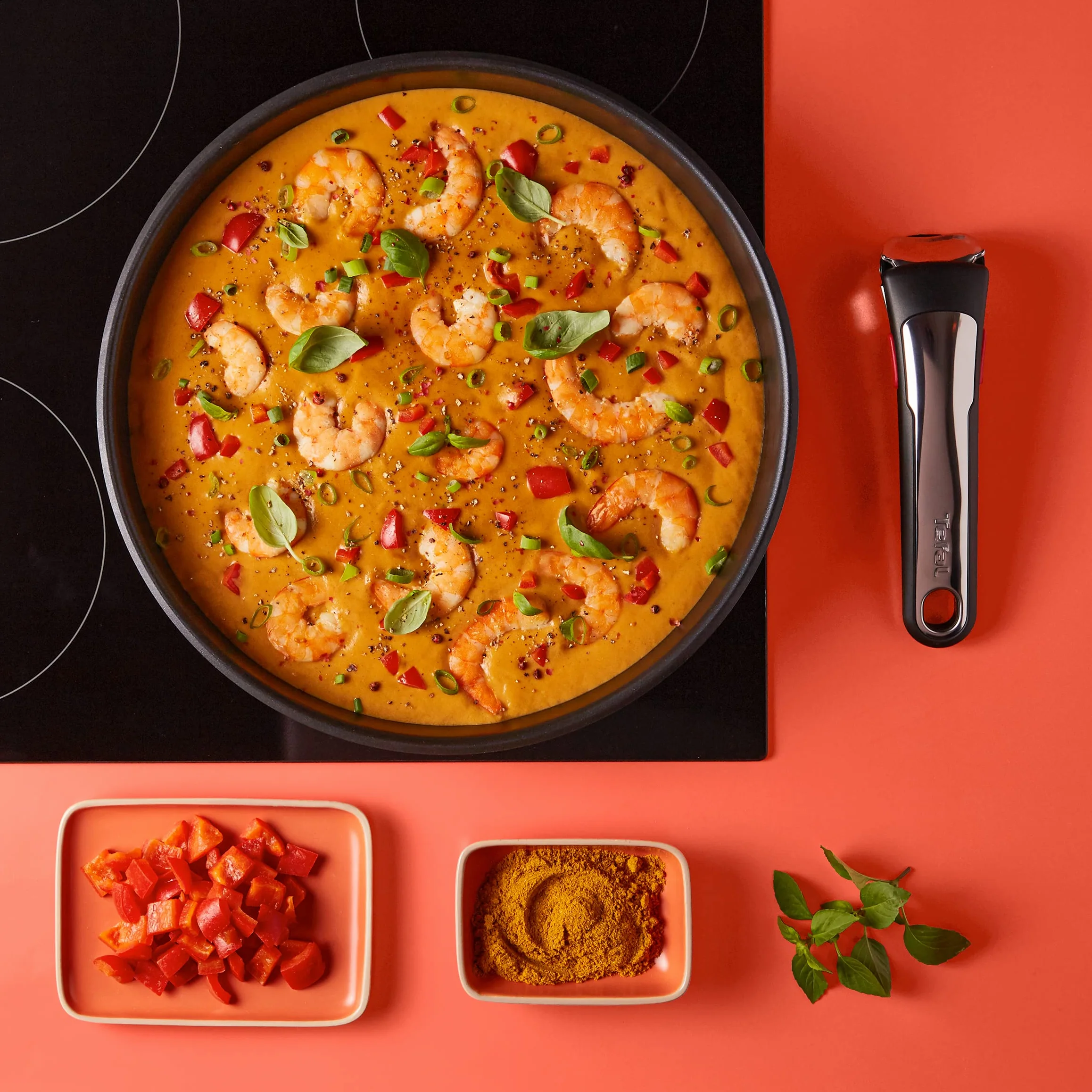 Tefal Ingenio Poignée amovible Premium noire Empilable Verrouillage sécurité 3 points