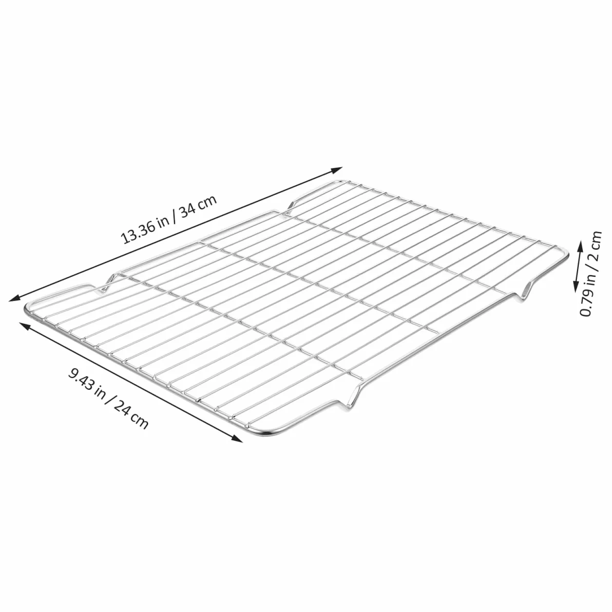 VALICLUD Grille de cuisson en acier inoxydable 34 x 24 cm pour four et barbecue