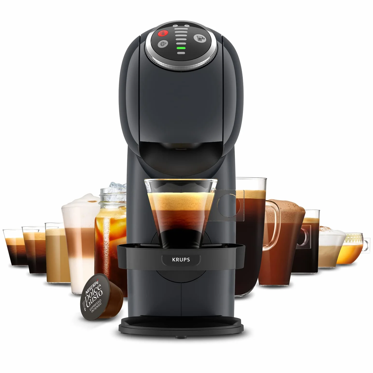 Nescafé Dolce Gusto Krups Genio S Plus Machine à café capsules 15 bars 0,8 L gris KP340B10
