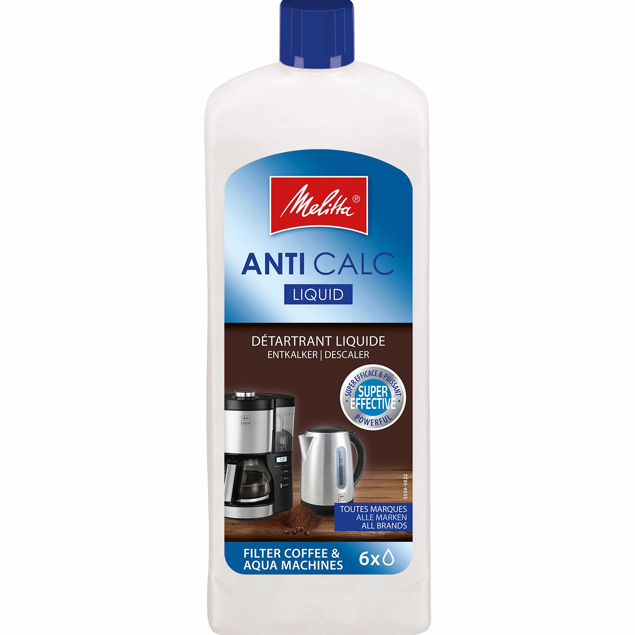 Melitta Détartrant Liquide 250ml Anti Calc pour Machine à café filtre