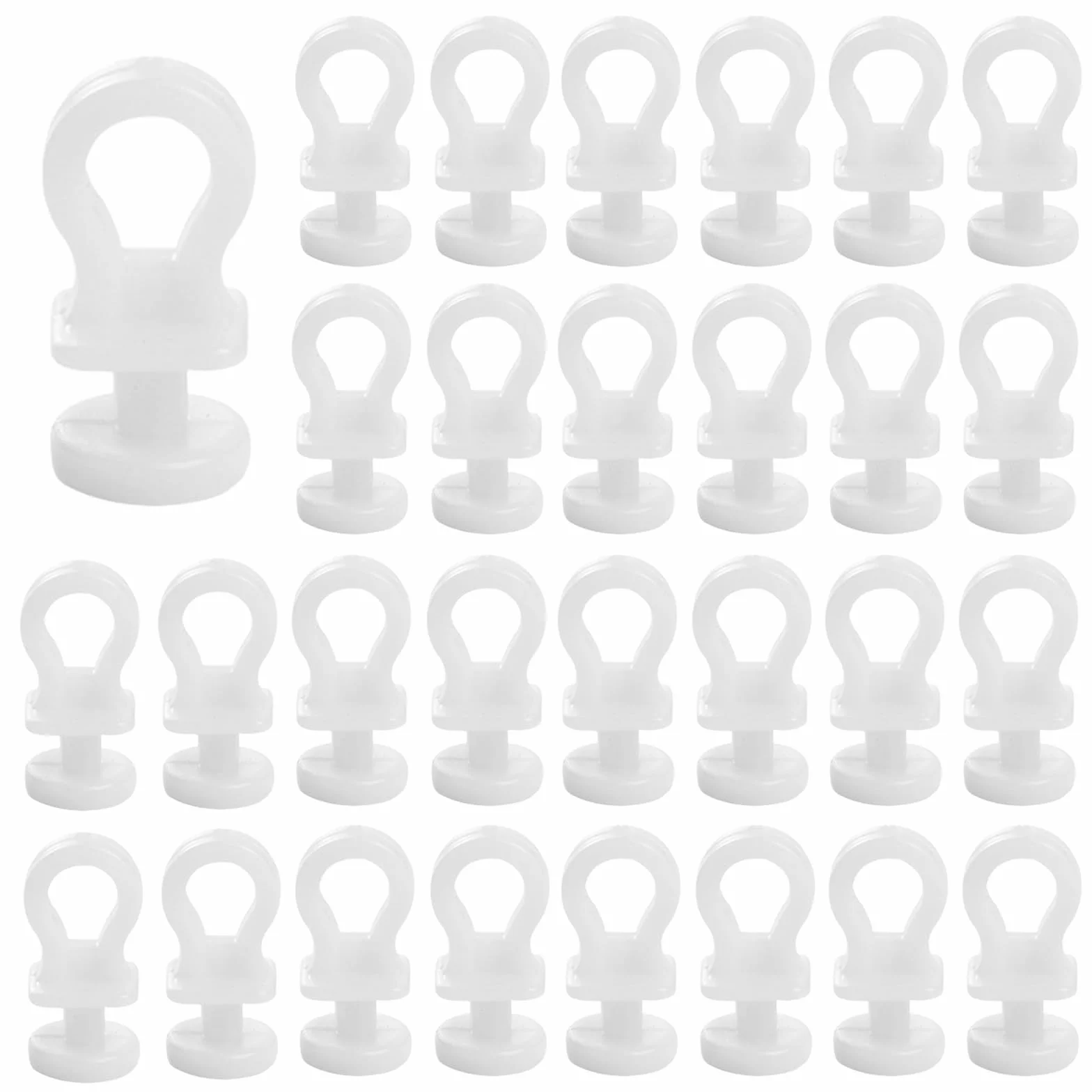 Glisseur pour Rail Rideaux 23x10x4 mm, Coulissant Crochet de Rideau, Compatible avec Rails pour Salle de Bain, Cuisine et Salon