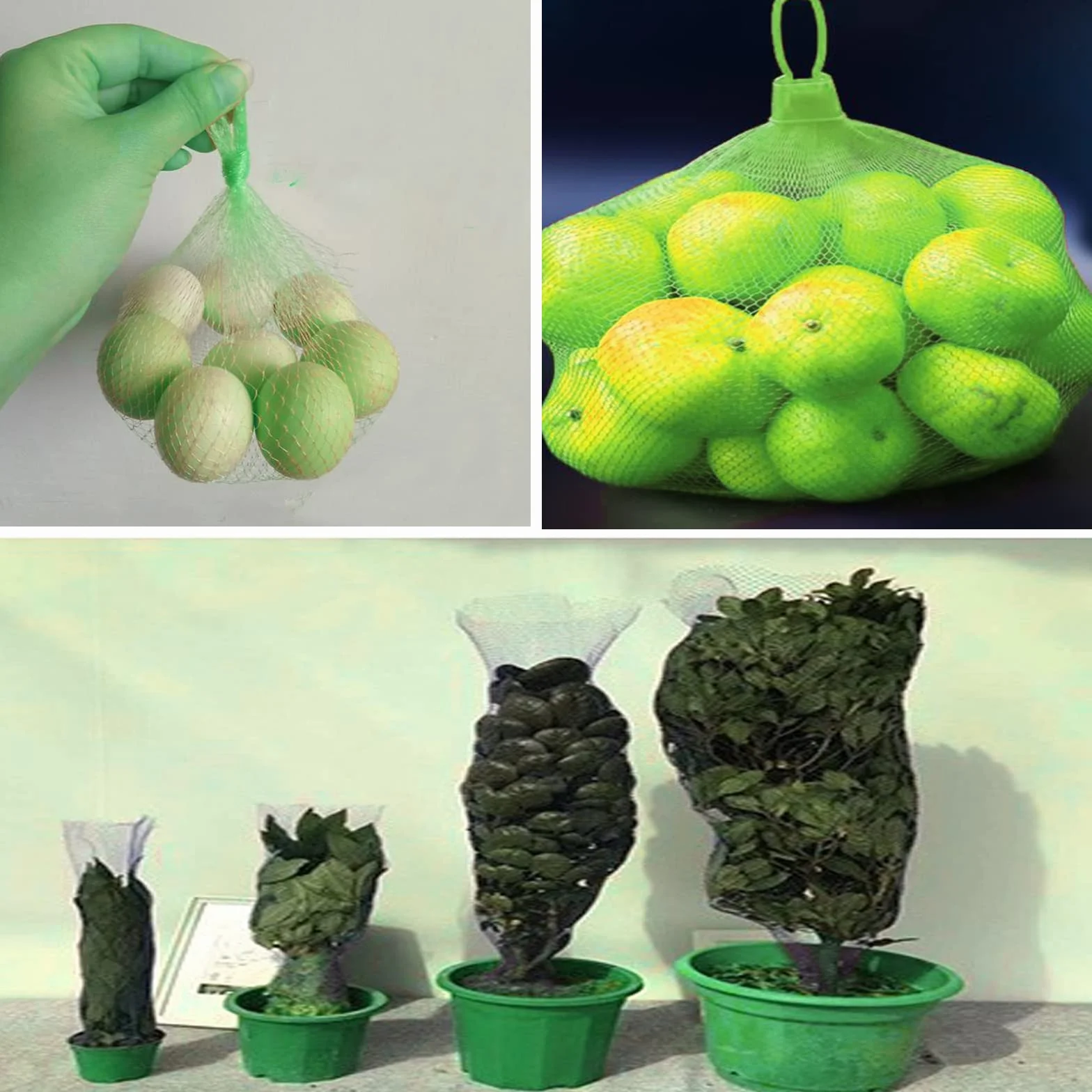 Molyorch 100 Pièces Sac en Filet Réutilisable pour Fruits Noix Épicerie et Légumes Vert