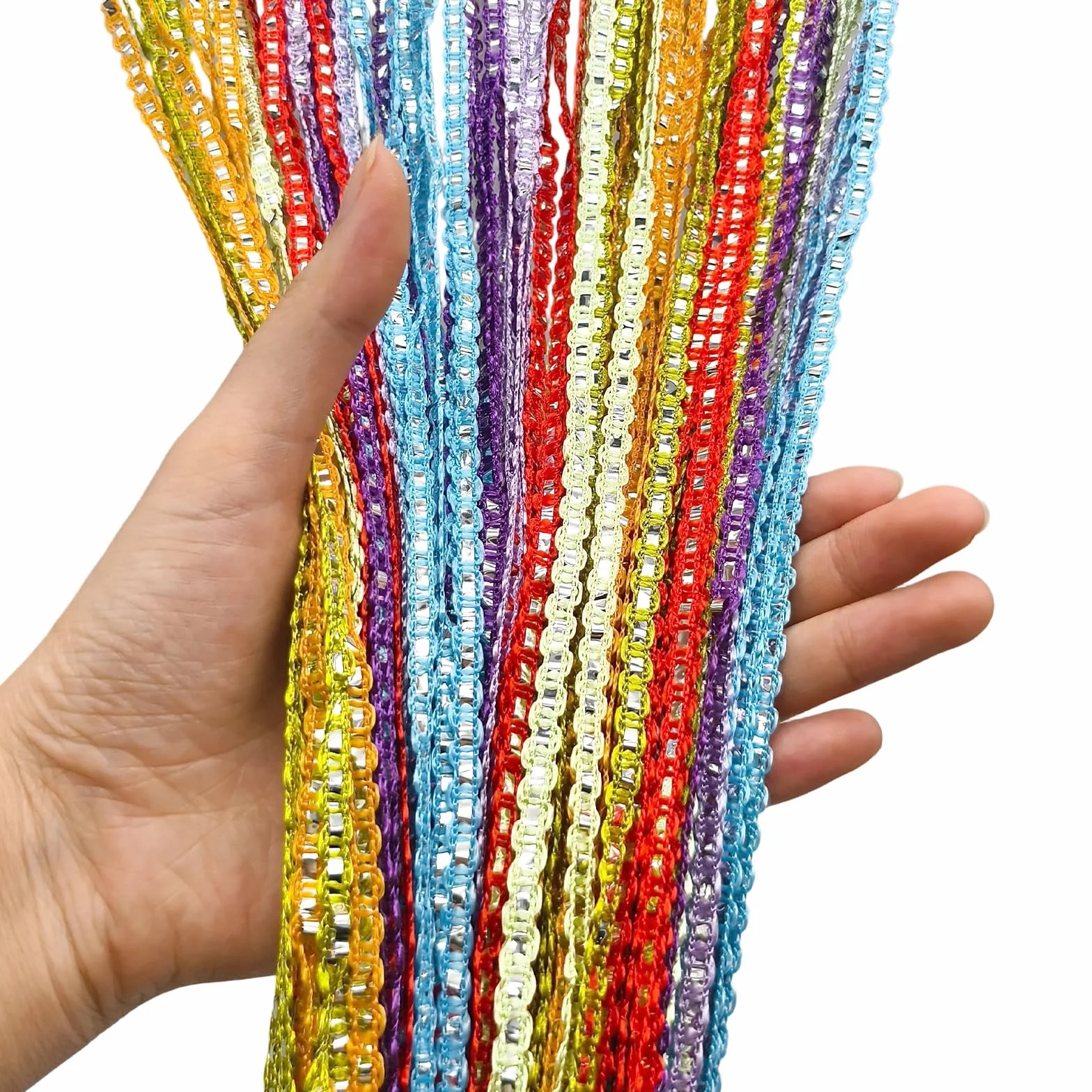 Rideau Anti Mouches pour Porte Extérieur et Intérieur 100 x 200 cm, Rideaux à Cordes Moustiquaire Divise-Pièce Coloré