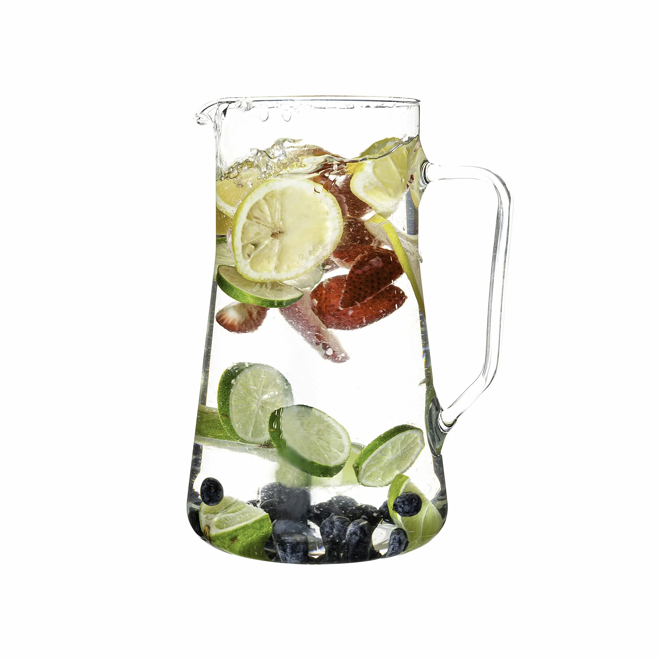 Simax Grand pichet en verre borosilicate 2,5 L avec bec verseur et poignée pour sangria et eau