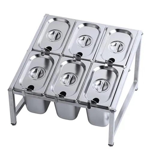 Étagère à épices Extensible, en Acier Inoxydable, pour Plan de Travail, Distributeur Indispensable pour assaisonnements, sauces, confitures - 45,4 x 34,7 x 25,4 cm