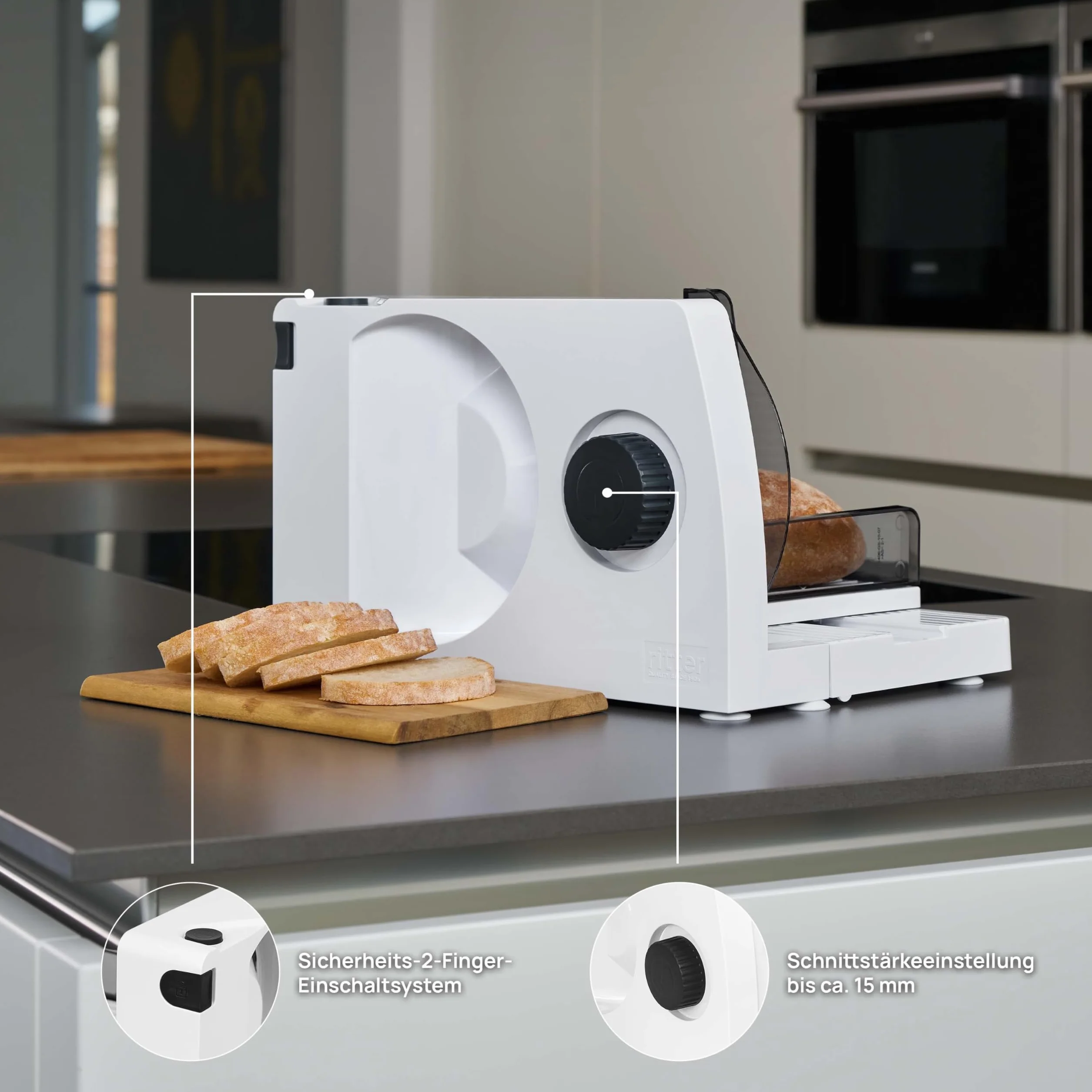 Ritter Markant 7 Trancheuse électrique pliante machine à trancher le pain avec couvercle de lame