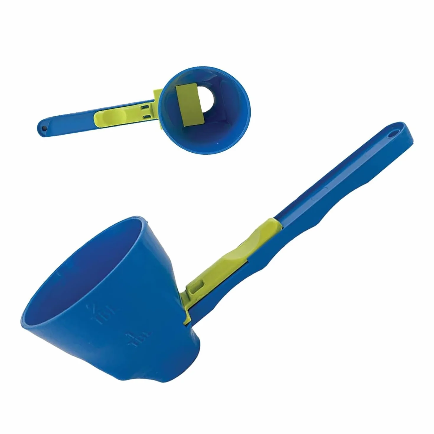 Cuillère à mesurer avec entonnoir, grande cuillère doseuse portable poignée coulissante pour bouteille