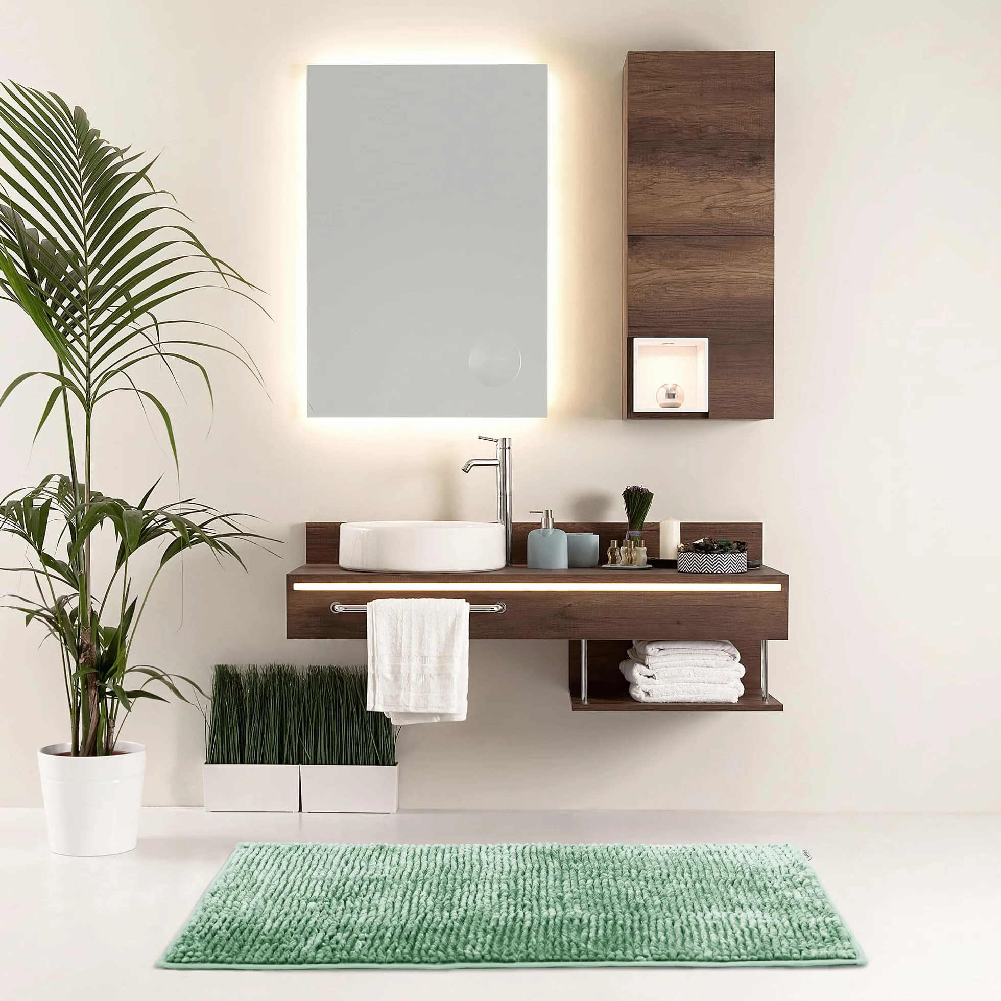 Tapis de Bain Antidérapant 50 x 70 cm Vert