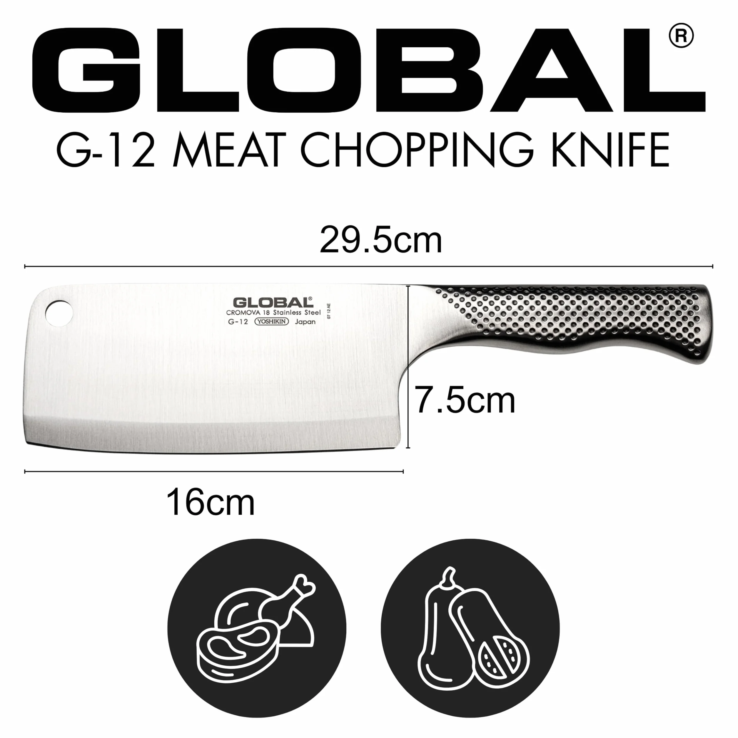 Global Hackmesser G-12 16 cm