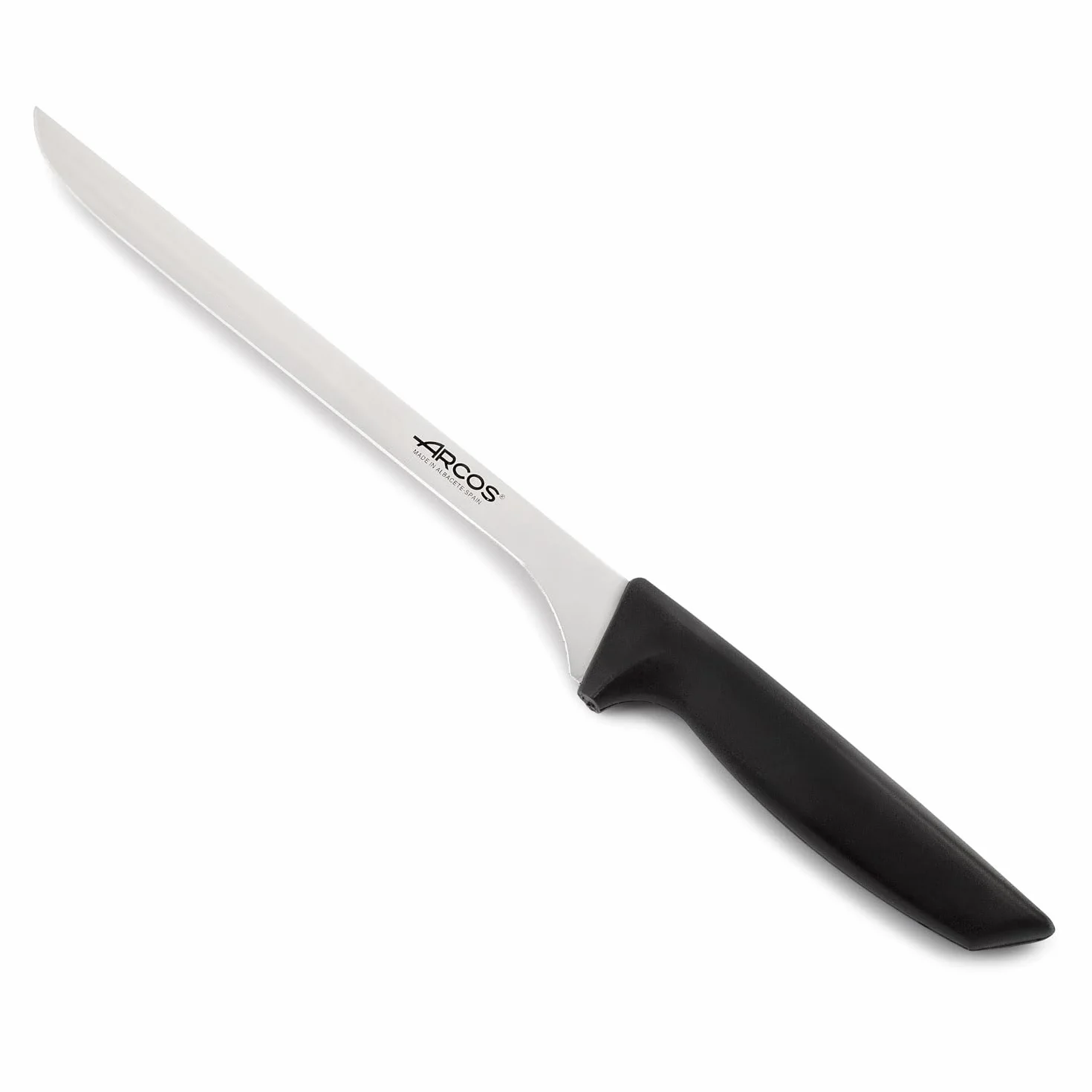 Arcos Series Niza Couteau à trancher Couteau Jambon Lame Nitrum Acier Inoxydable 240 mm Manche Polypropylène Noir