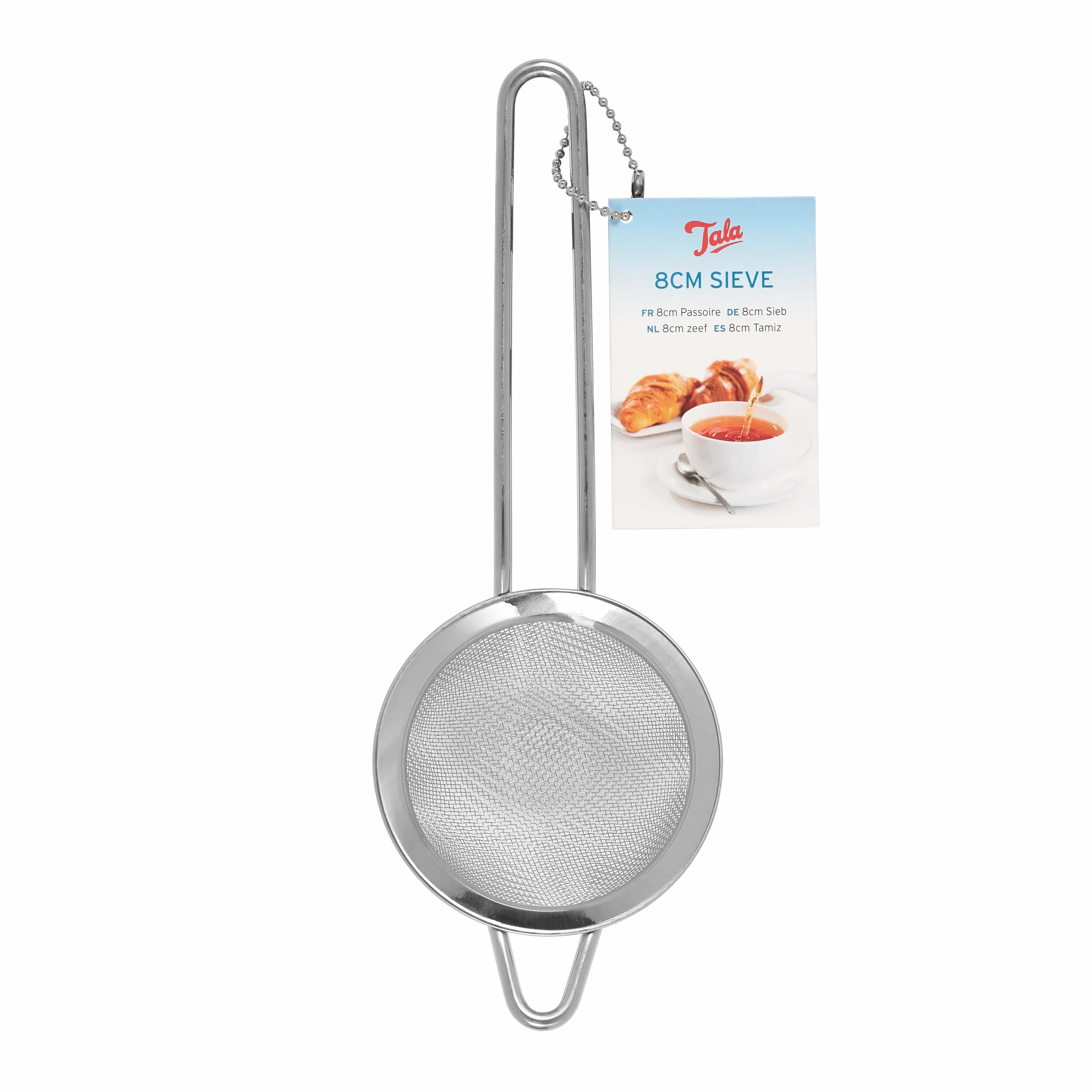 Tala Petite Passoire 8 cm Acier Inoxydable Tamis Fin Double Support Thé Vrac