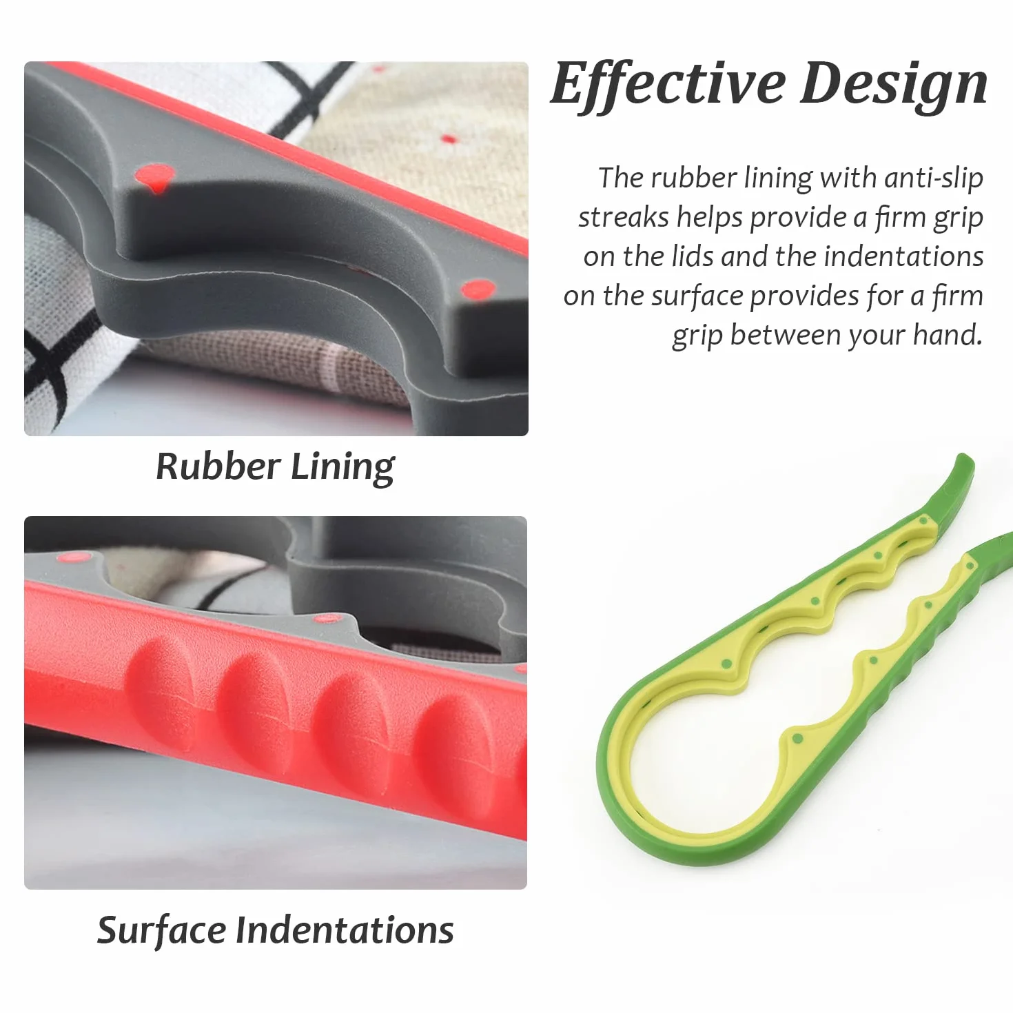 Décapsuleur Multifonction Ouvre Boîte Manuel, Ouvre Bouteilles Antidérapants, Gadgets de Cuisine pour Personnes Âgées, Rouge