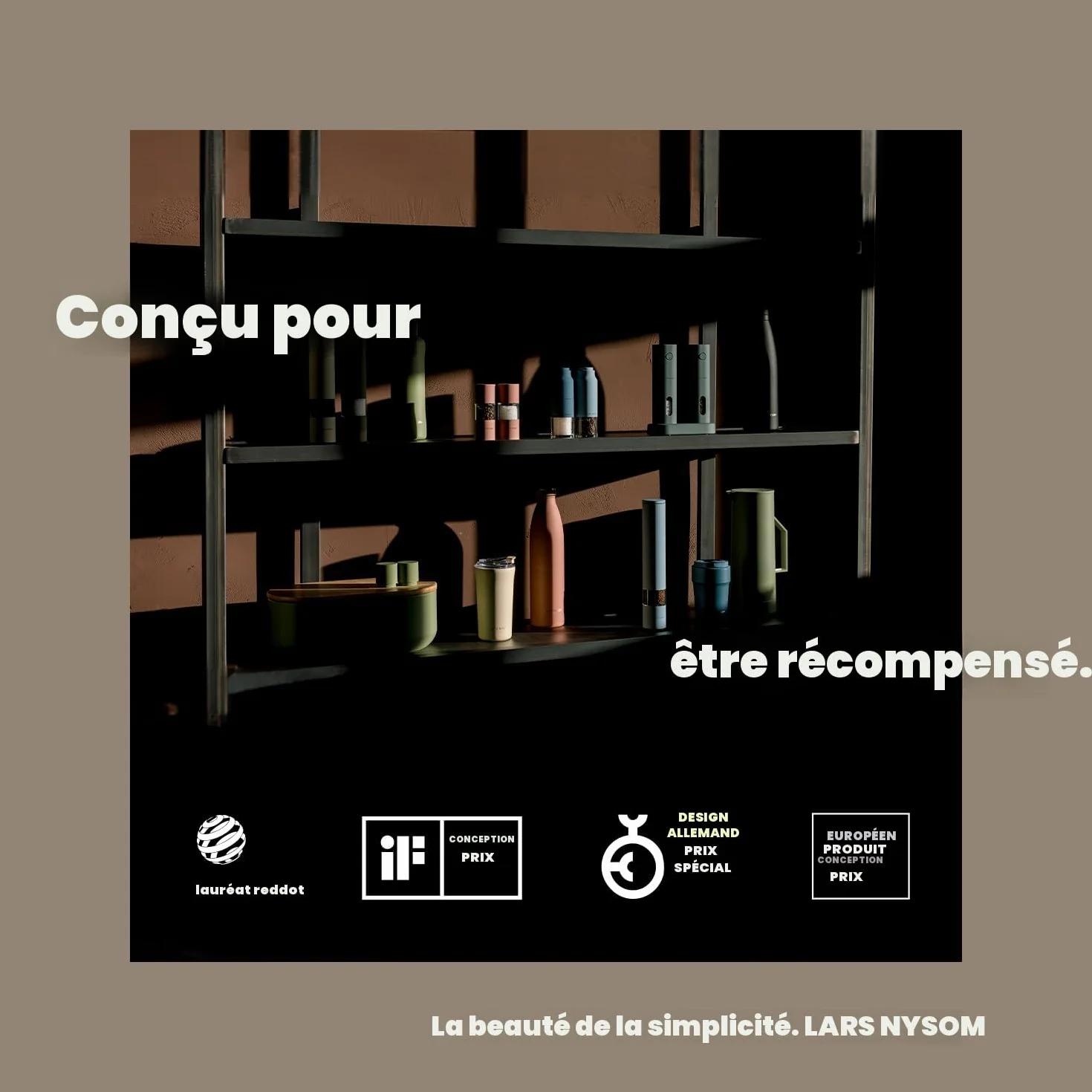 Moulin électrique sel et poivre LARS NYSØM automatique broyeur céramique rechargeable USB Carbon Black