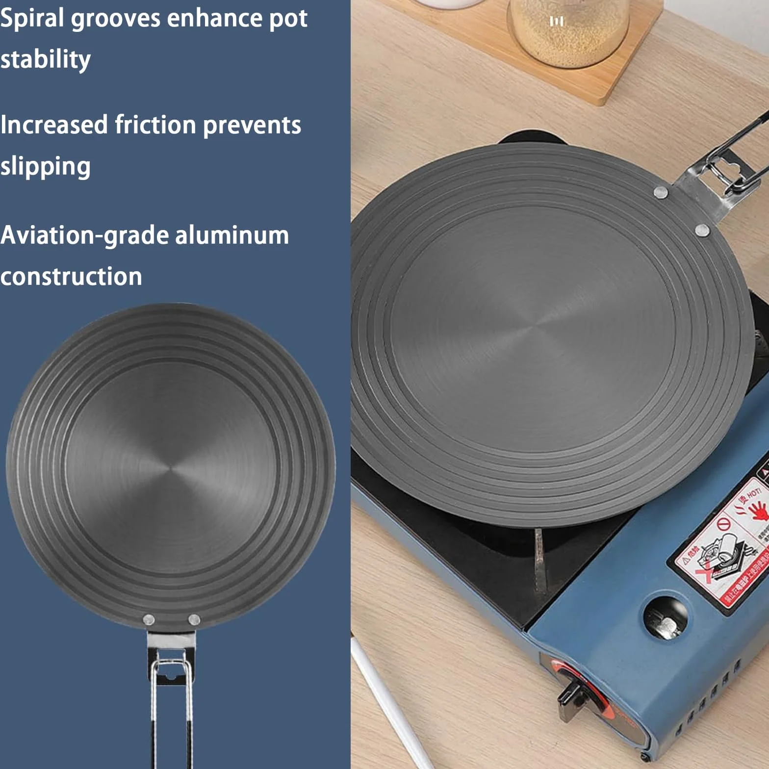 Diffuseur de Chaleur Alliage Aluminium 24cm pour Cuisinière à Gaz