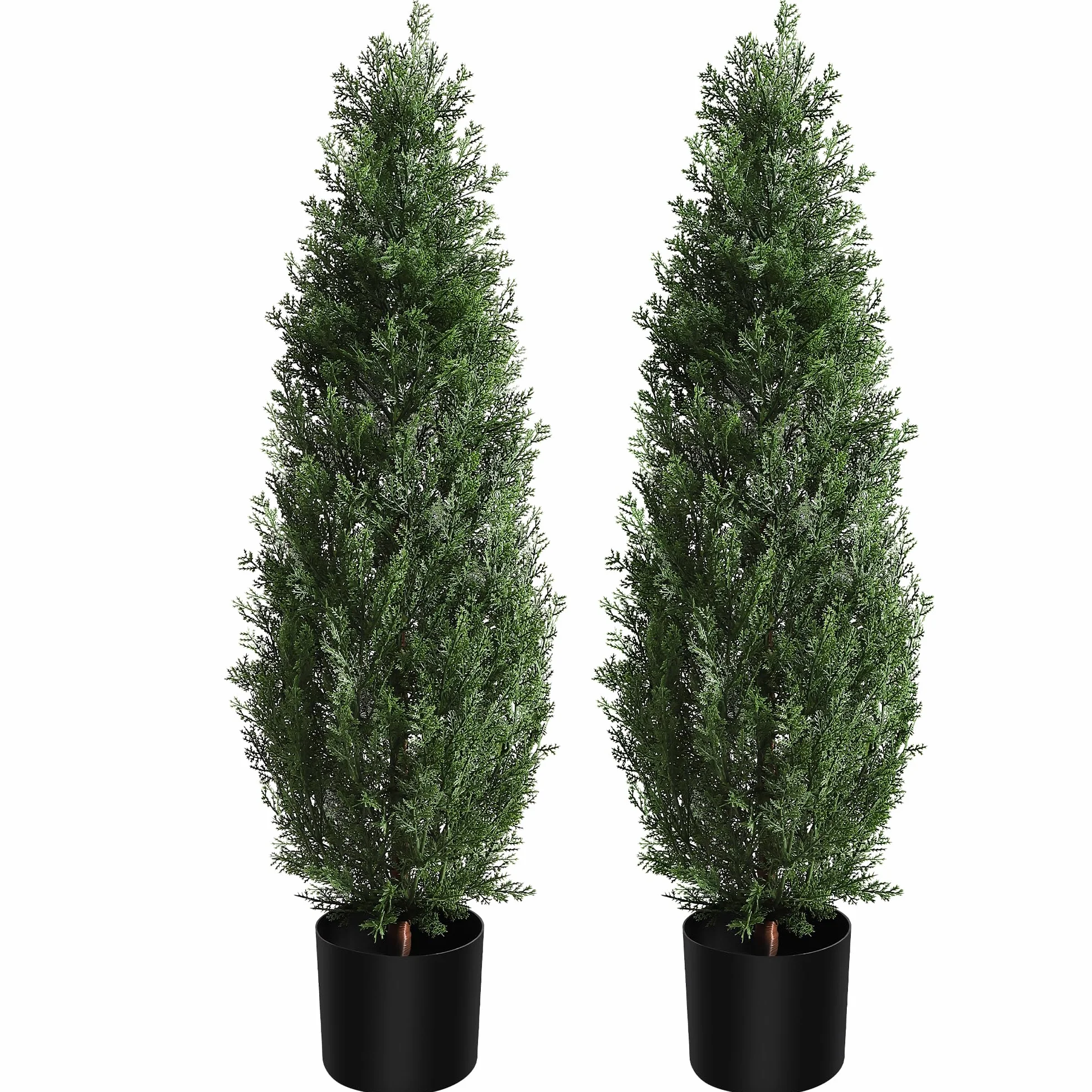 Garvee Topiaire Artificiel Cèdre, Plante Artificielle Réaliste, Faux Cyprès Arbre Décoration Extérieur Intérieur, Maison, Terrasse, Jardin, Balcon, Bureau
