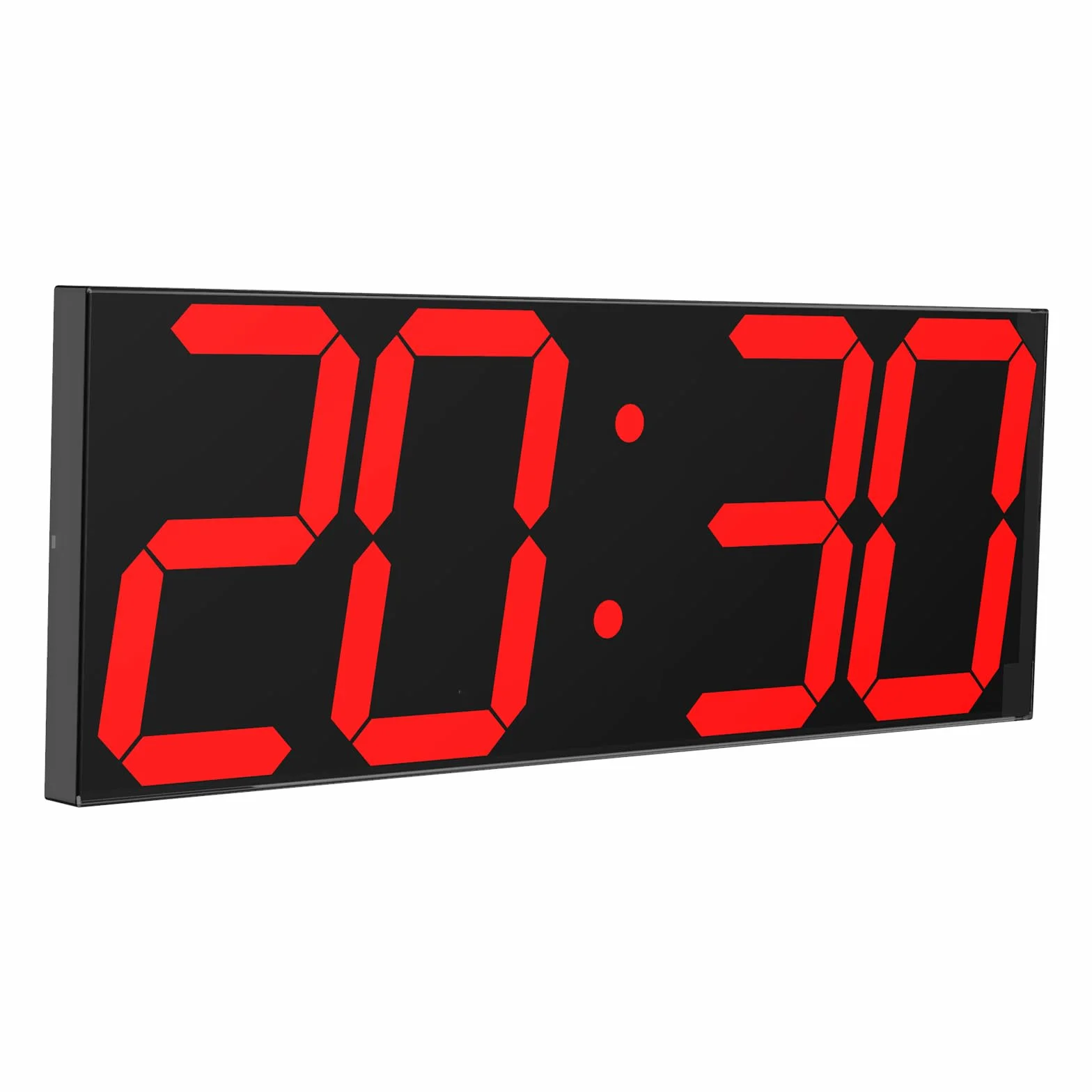 CHKOSDA Grande horloge murale LED numérique 18 pouces compte à rebours 8 niveaux luminosité réglables affichage 12/24 heures indicateur température calendrier rouge