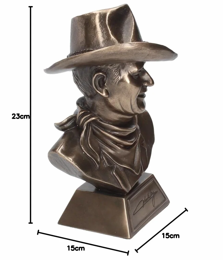 Nemesis Now Figurine Buste John Wayne Bronze 18 cm Résine